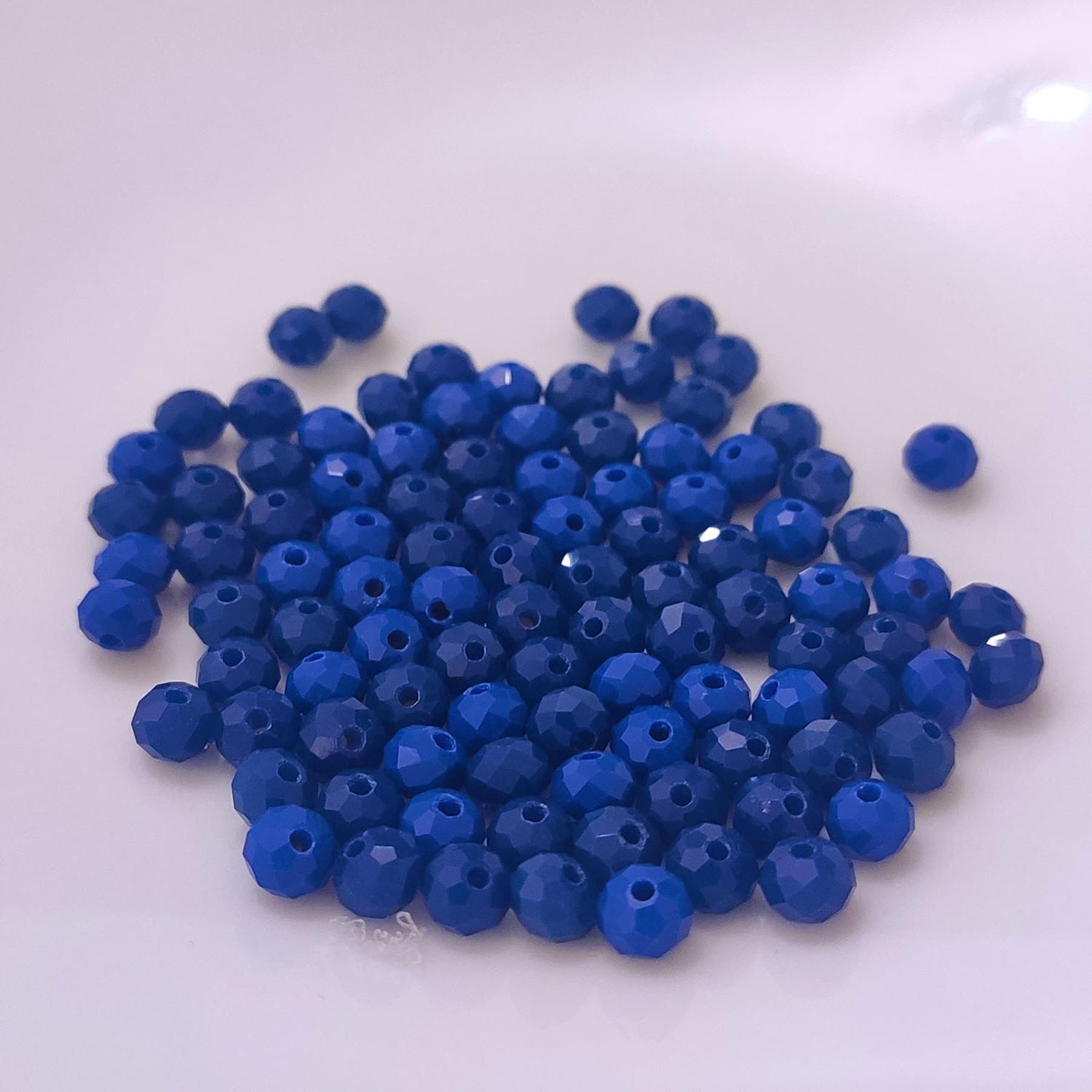 Glasperlen - Typ 'Facettiert' - 160 Stück  - 3 mm - Blau/Königsblau