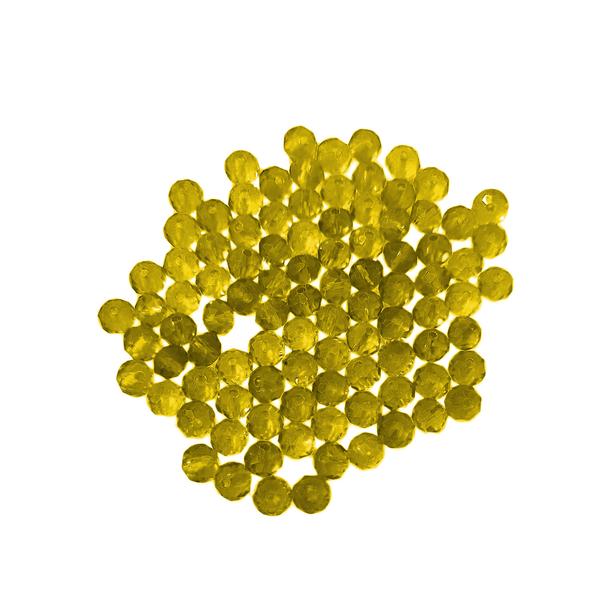 Glasperlen - Typ 'Facettiert' - 160 Stück  - 3 mm - Gelb