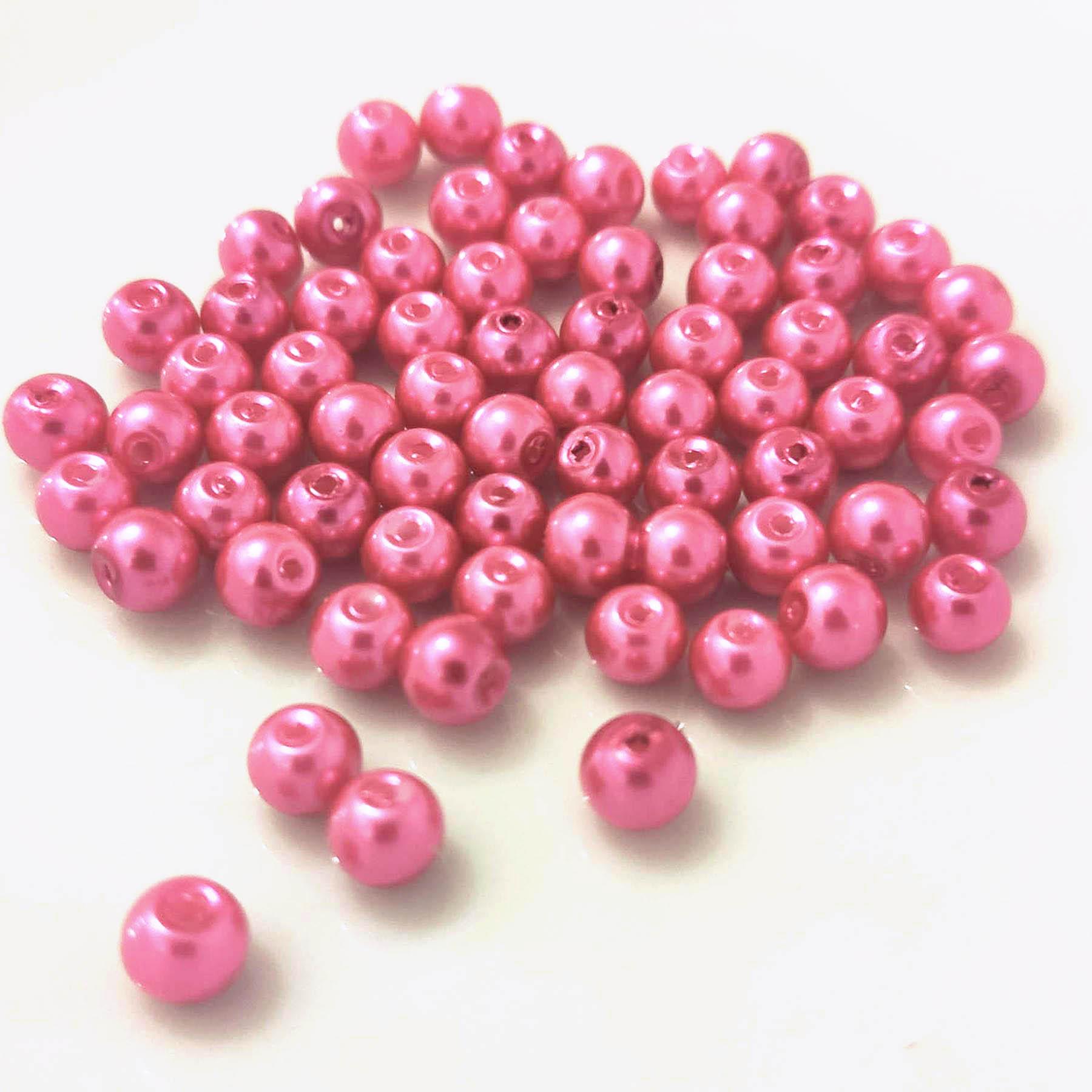 Glasperlen - Typ 'rund' - 20g - 4 mm - Pink