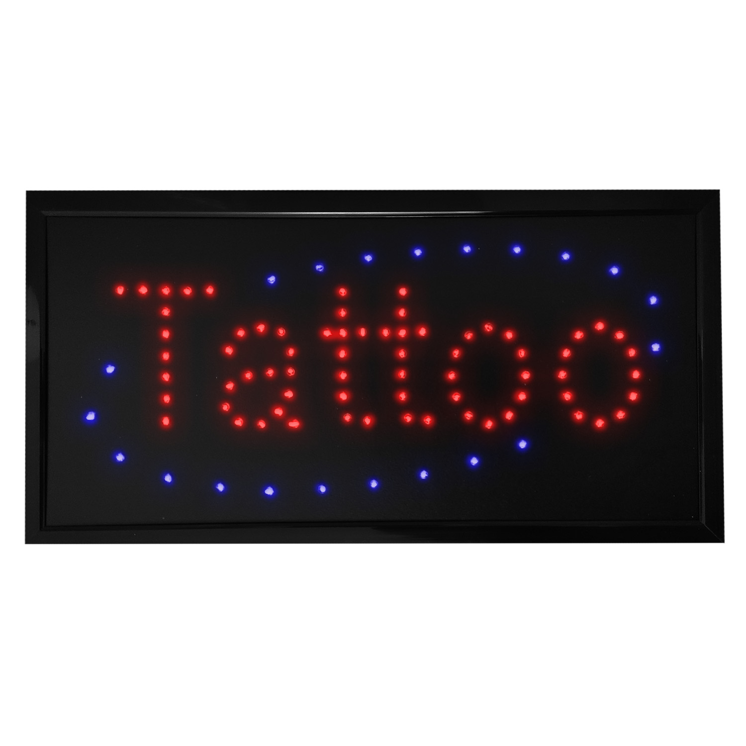LED Open Geöffnet Schild Leuchtschild Tattoo Leuchtreklame Display Werbung 