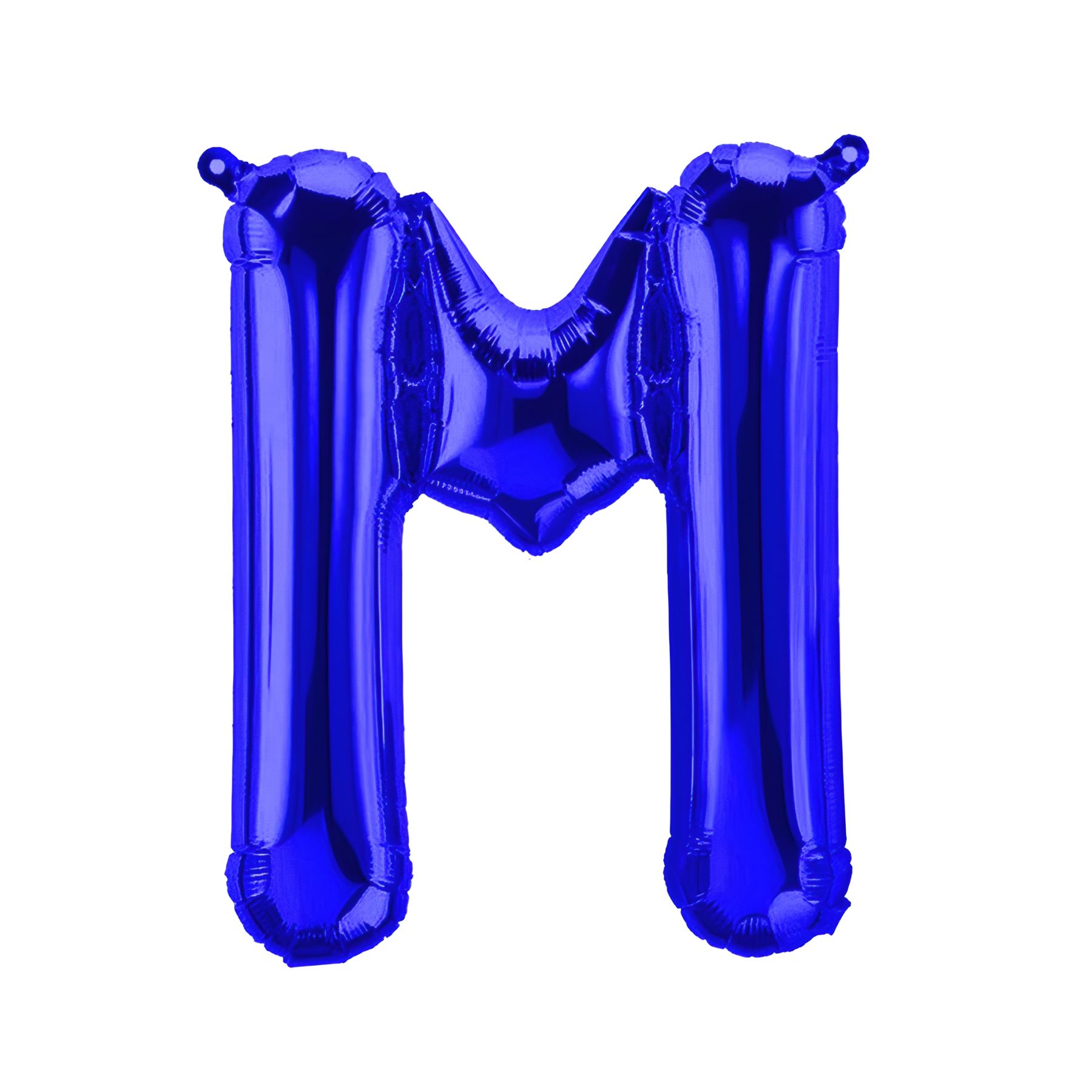 Folienballon Buchstabe M, blau, ca. 40 cm, fÃ¼r LuftbefÃ¼llung