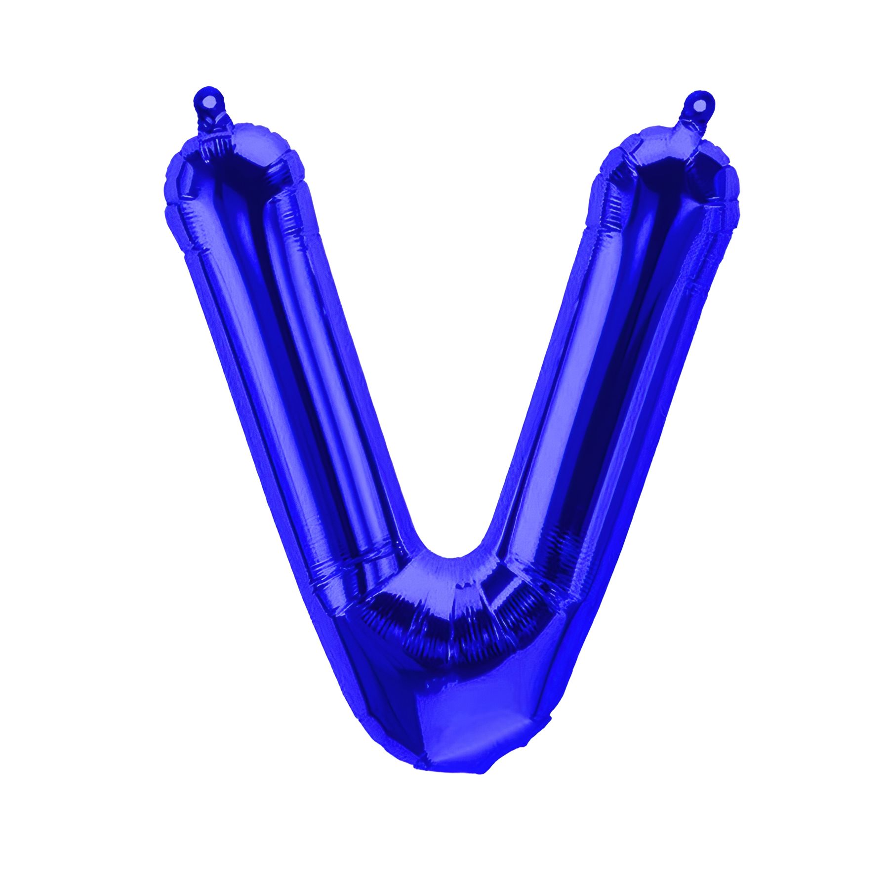 Folienballon Buchstabe V, blau, ca. 40 cm, fÃ¼r LuftbefÃ¼llung