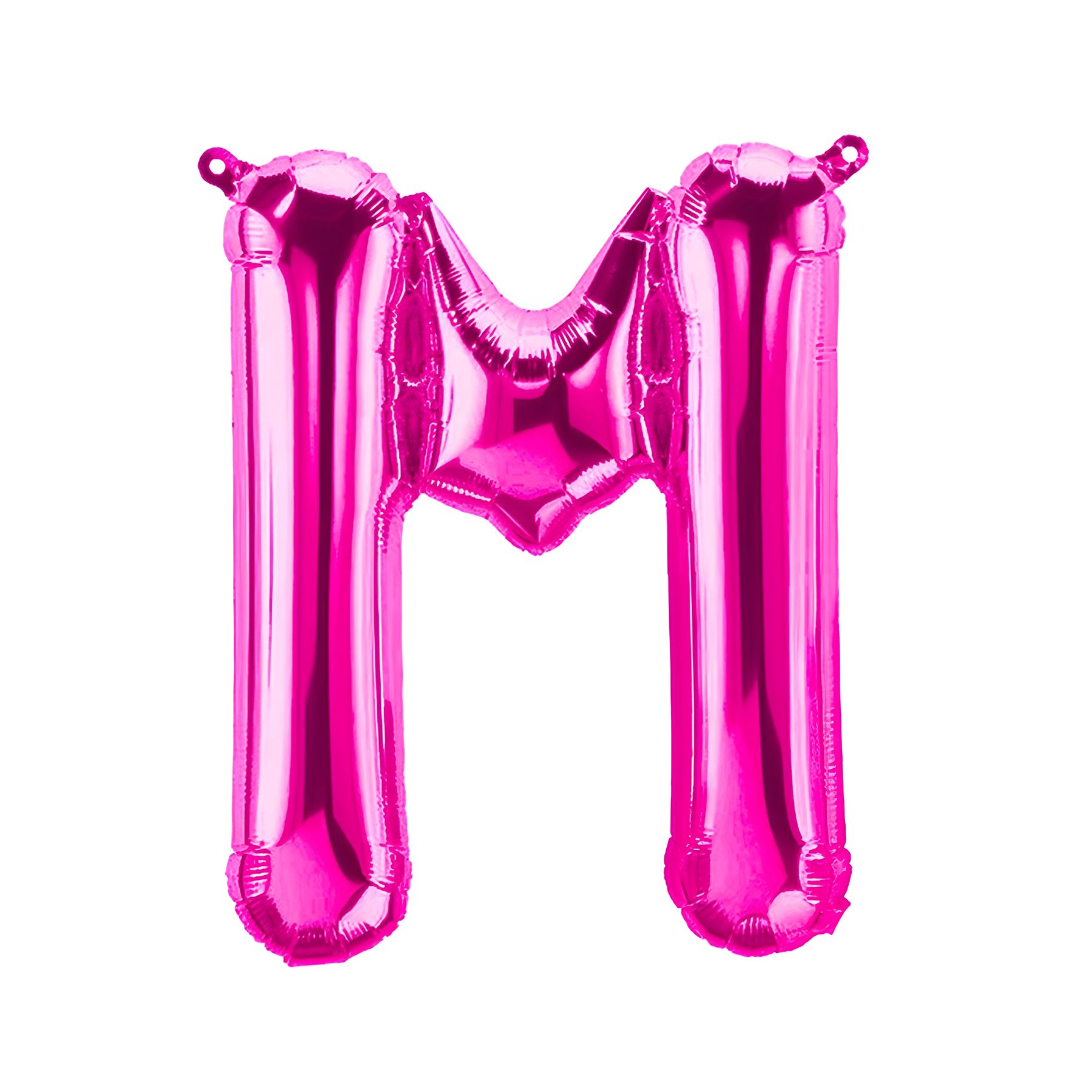 Folienballon Buchstabe M, pink, ca. 40 cm, fÃ¼r LuftbefÃ¼llung