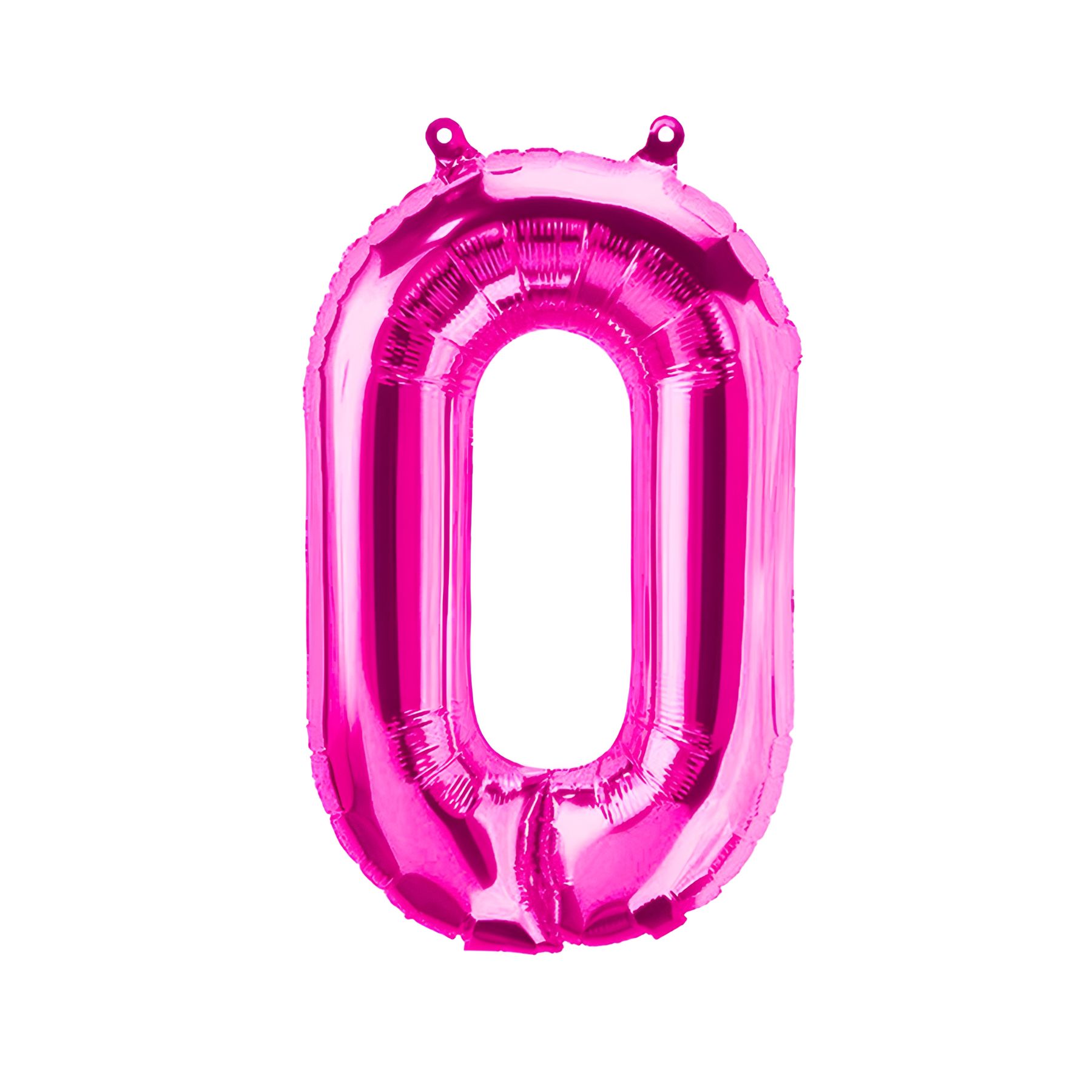 Folienballon Buchstabe O, pink, ca. 40 cm, fÃ¼r LuftbefÃ¼llung