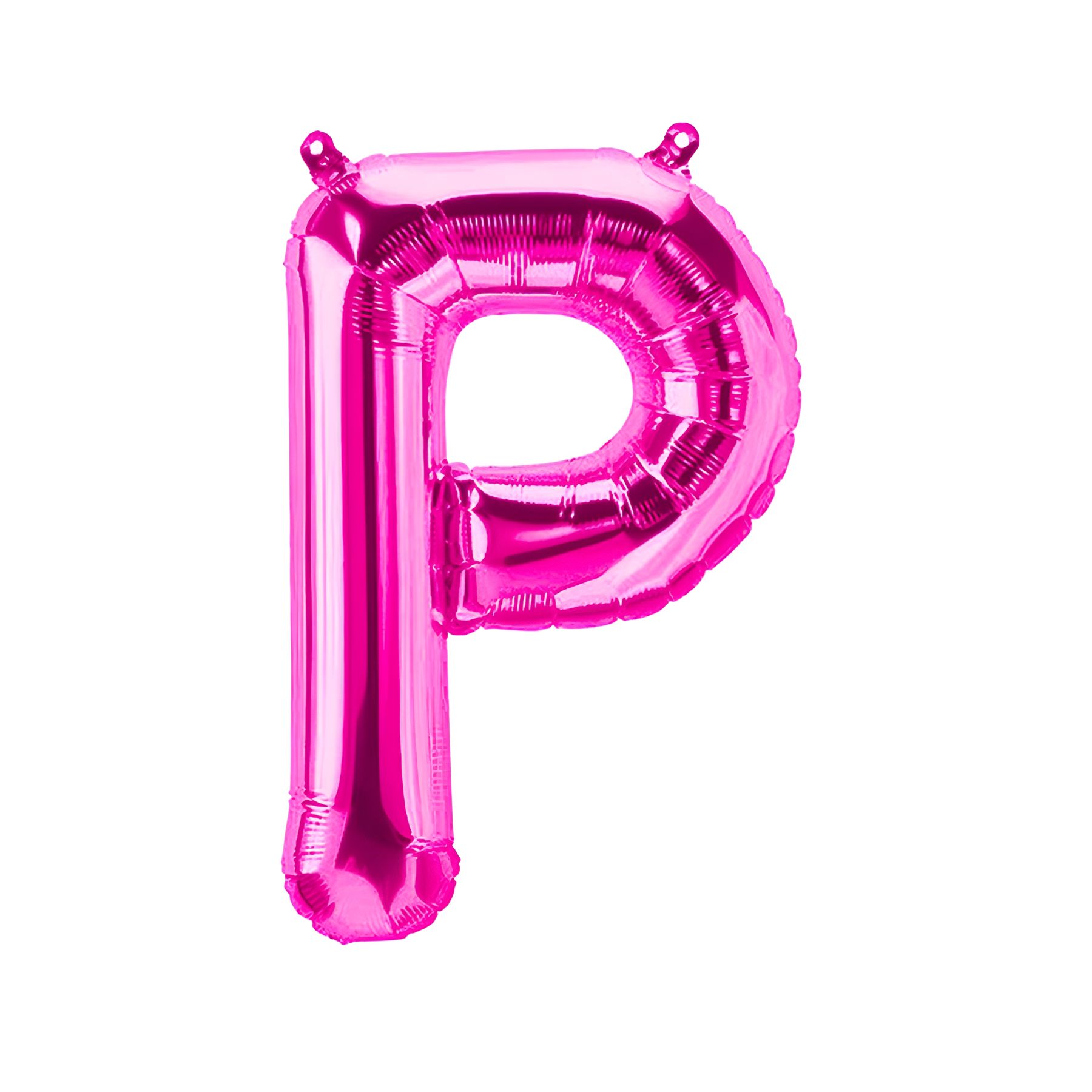 Folienballon Buchstabe P, pink, ca. 40 cm, fÃ¼r LuftbefÃ¼llung