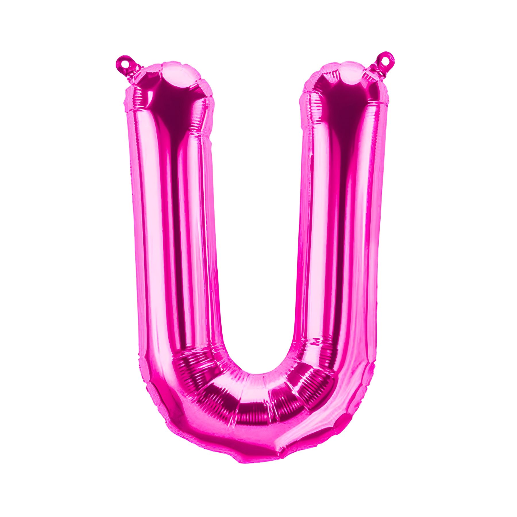 Folienballon Buchstabe U, pink, ca. 40 cm, fÃ¼r LuftbefÃ¼llung