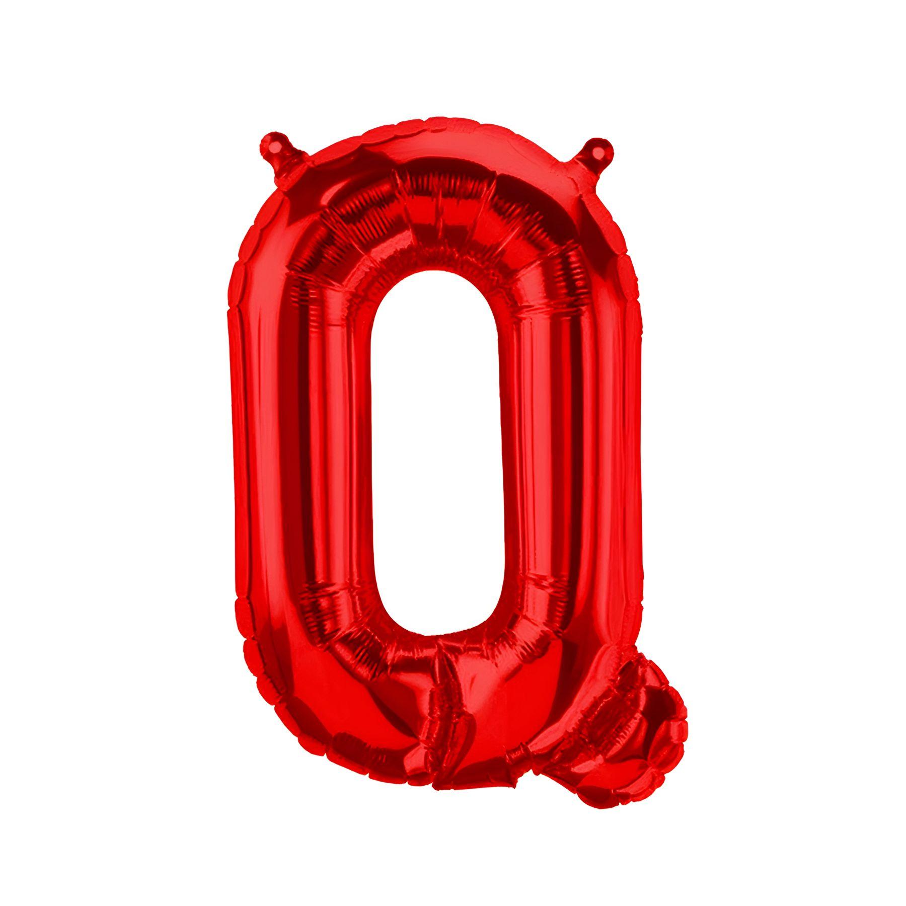 Folienballon Buchstabe Q, rot, ca. 40 cm, fÃ¼r LuftbefÃ¼llung