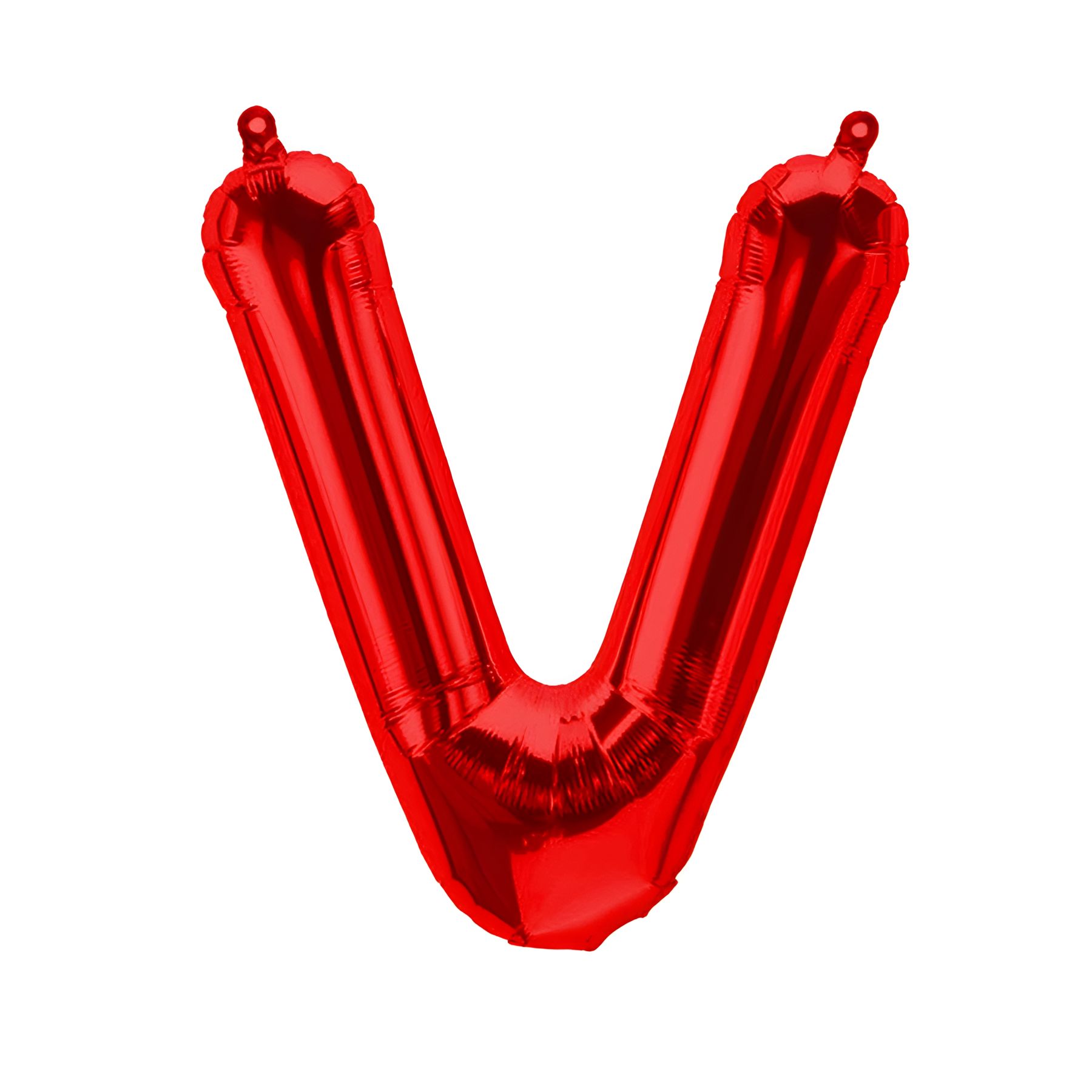 Folienballon Buchstabe V, rot, ca. 40 cm, fÃ¼r LuftbefÃ¼llung