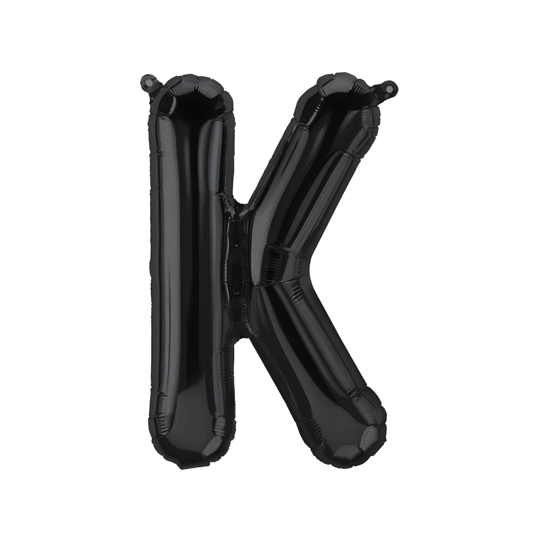 Folienballon Buchstabe K, schwarz, ca. 40 cm, fÃ¼r LuftbefÃ¼llung