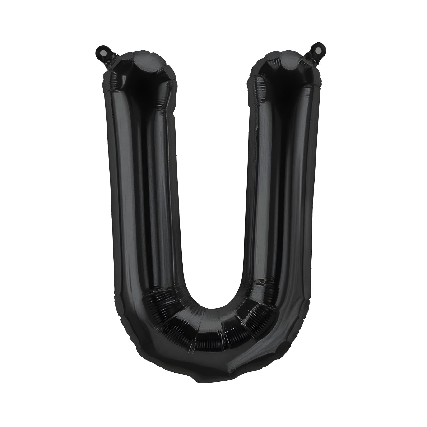Folienballon Buchstabe U, schwarz, ca. 40 cm, fÃ¼r LuftbefÃ¼llung