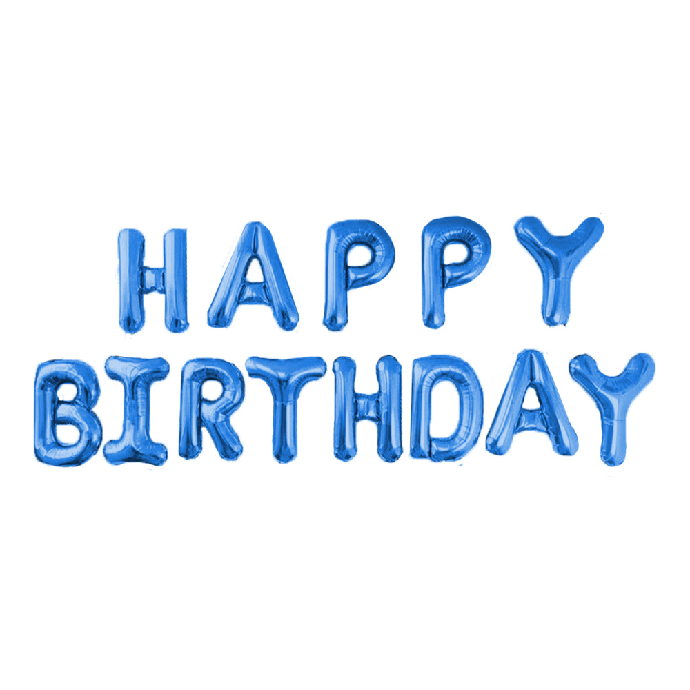 Folienballon - 16 Inch - Happy Birthday - Blau