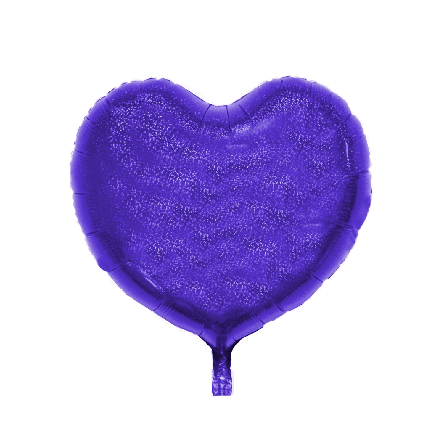 Folienballon Herz, Blau (glitzernd), ca. 45 cm