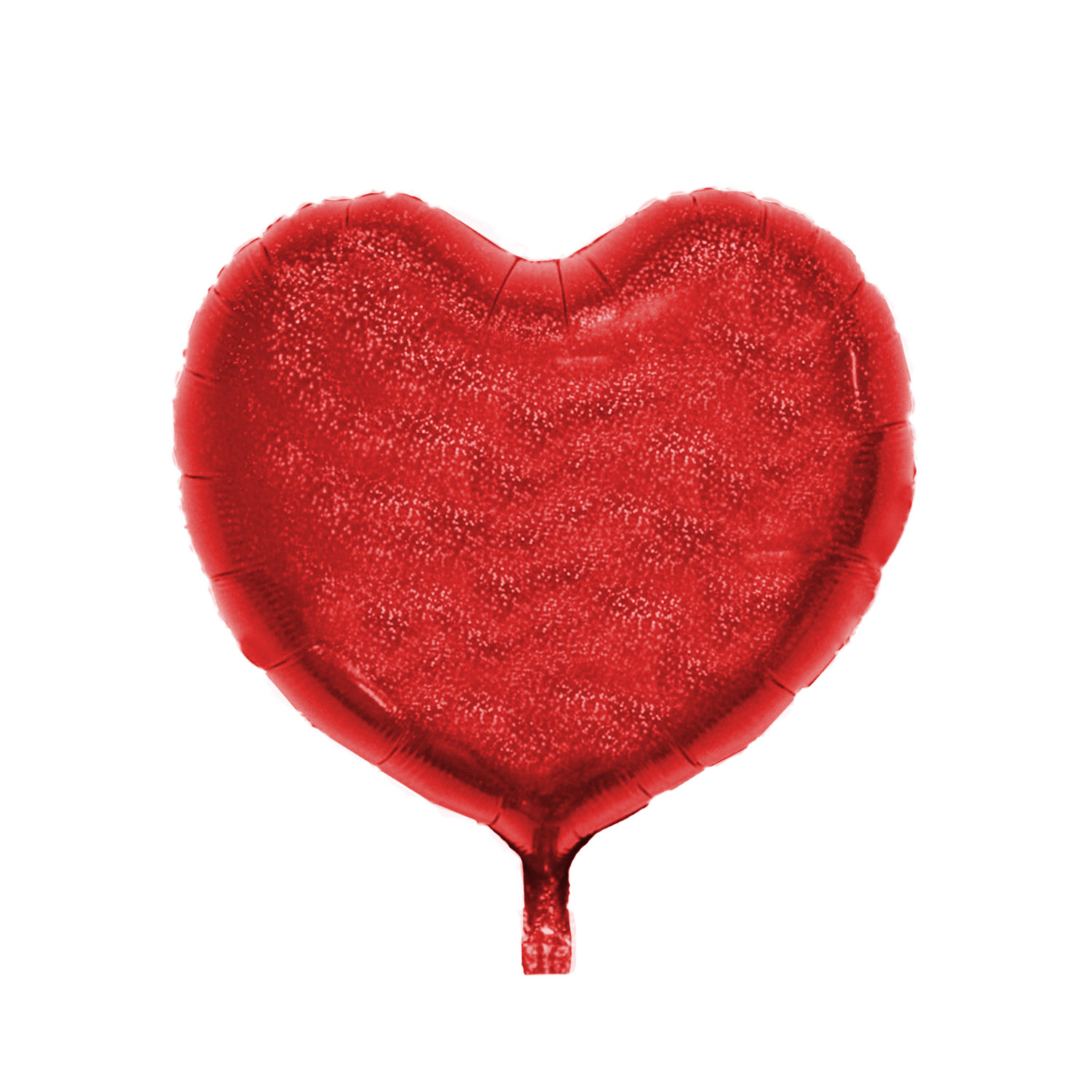 Folienballon Herz, Rot (glitzernd), ca. 45 cm