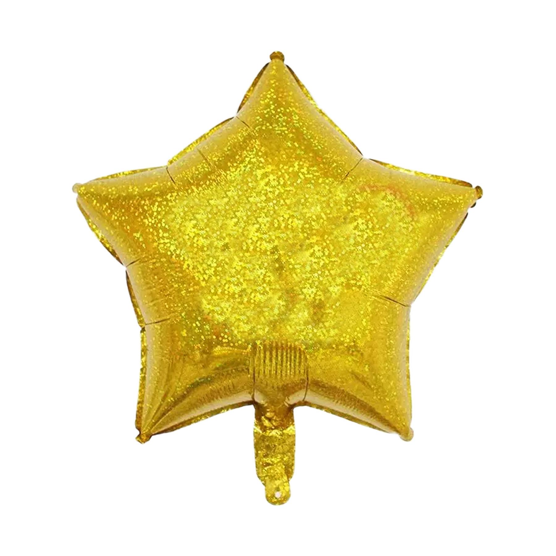 Folienballon Stern, Gold (glitzernd), ca. 45 cm