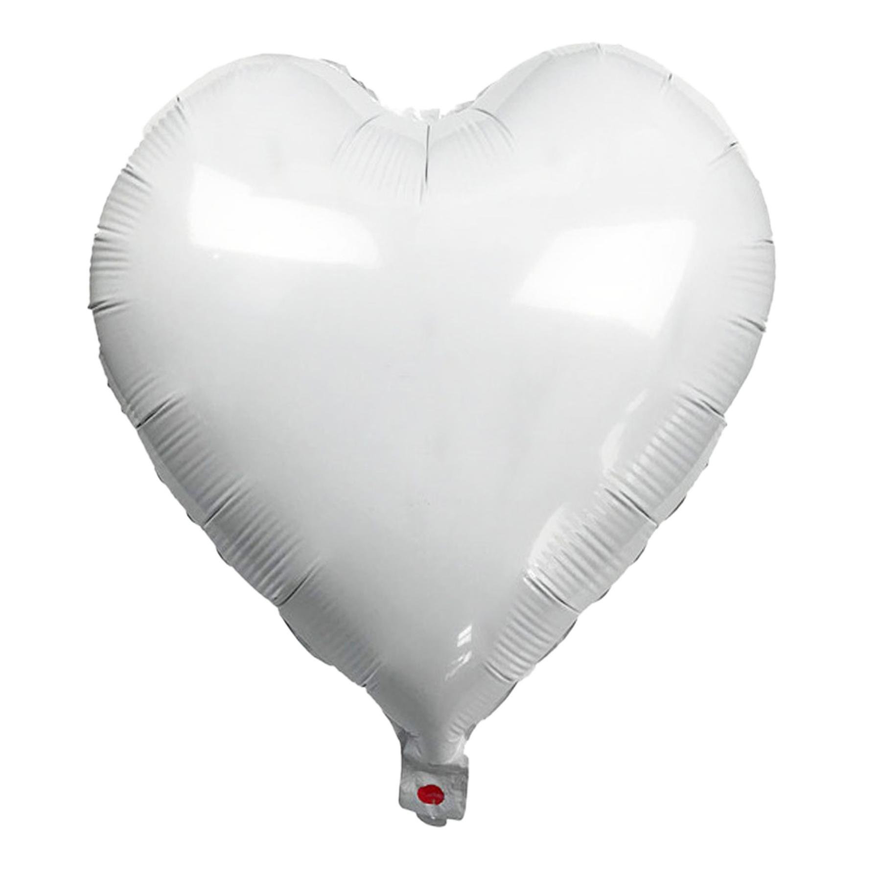 Folienballon Herz, weiß, ca. 45 cm