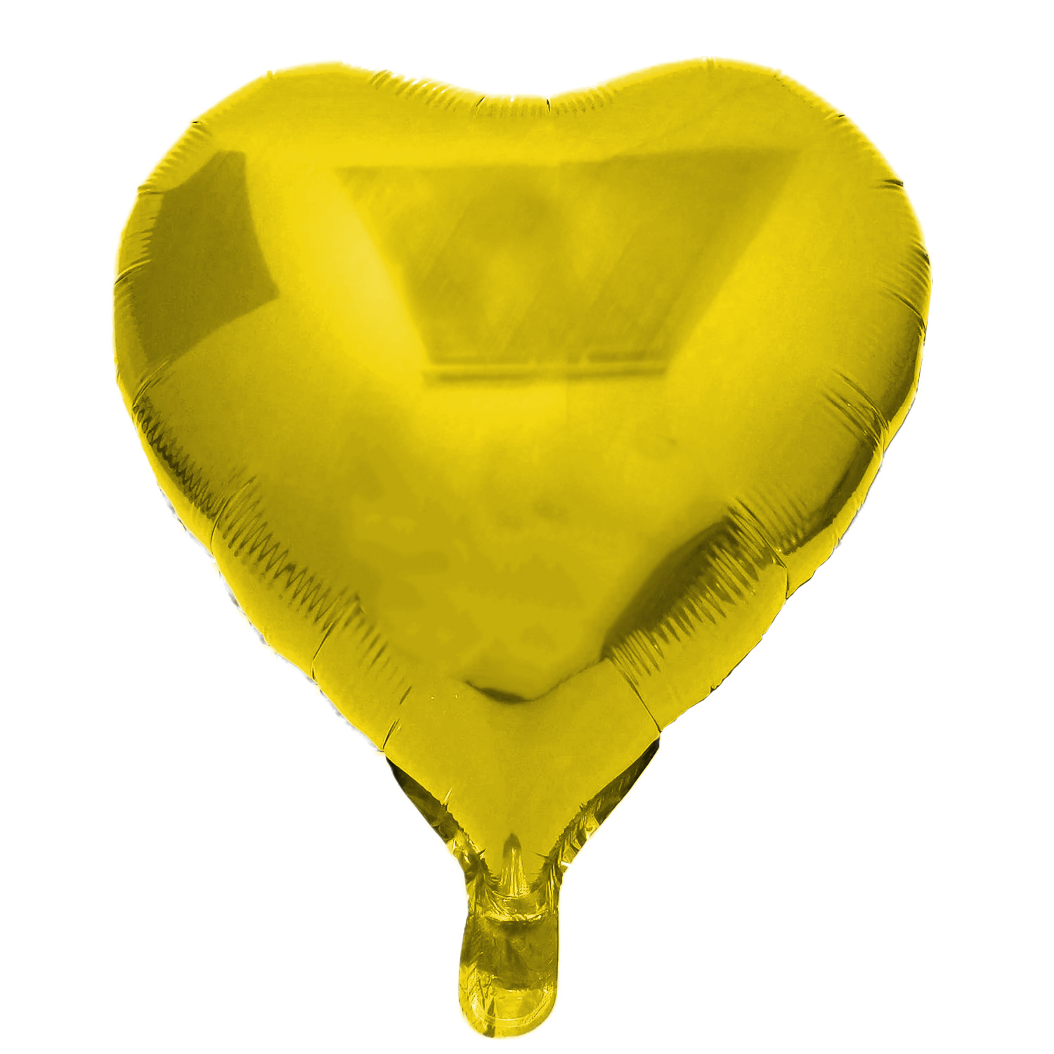 Folienballon Herz, gold, ca. 45 cm