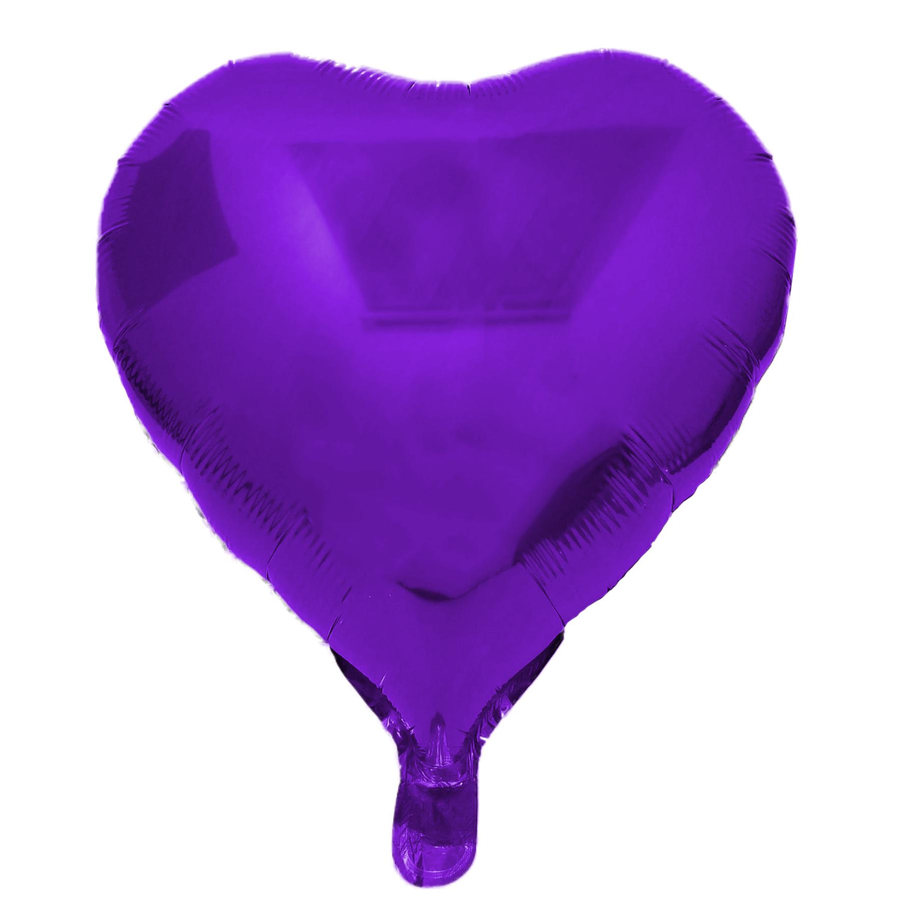 Folienballon Herz, violett, ca. 45 cm