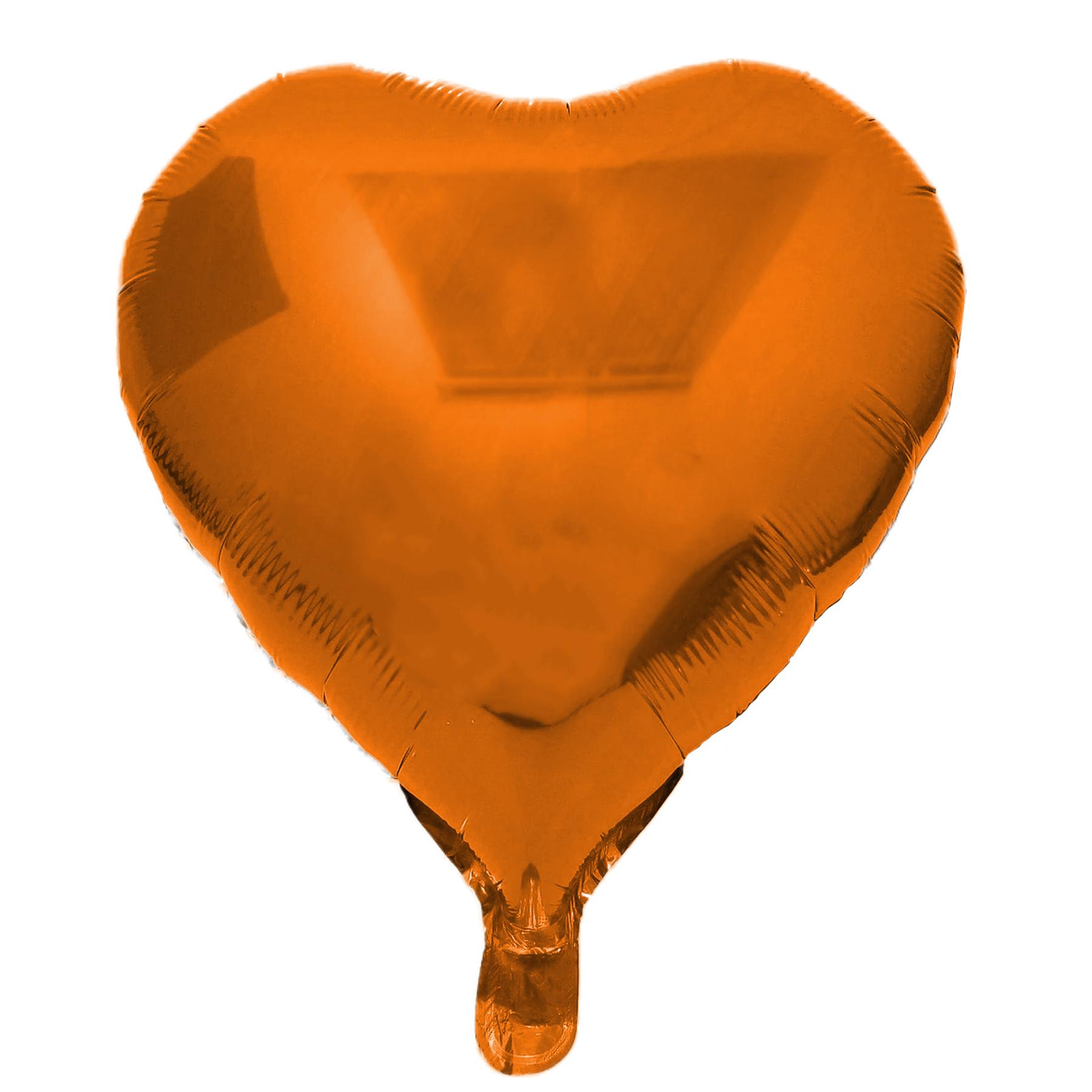 Folienballon Herz, orange / bronze, ca. 45 cm