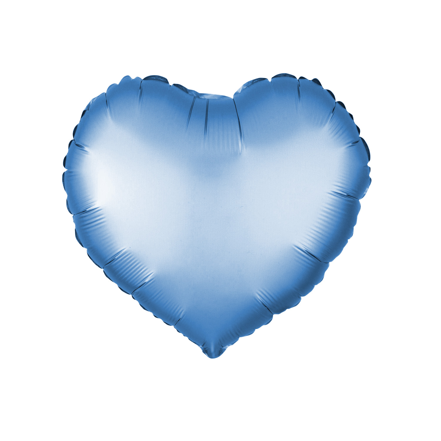 Folienballon Herz, Blau Hell (matt), ca. 45 cm