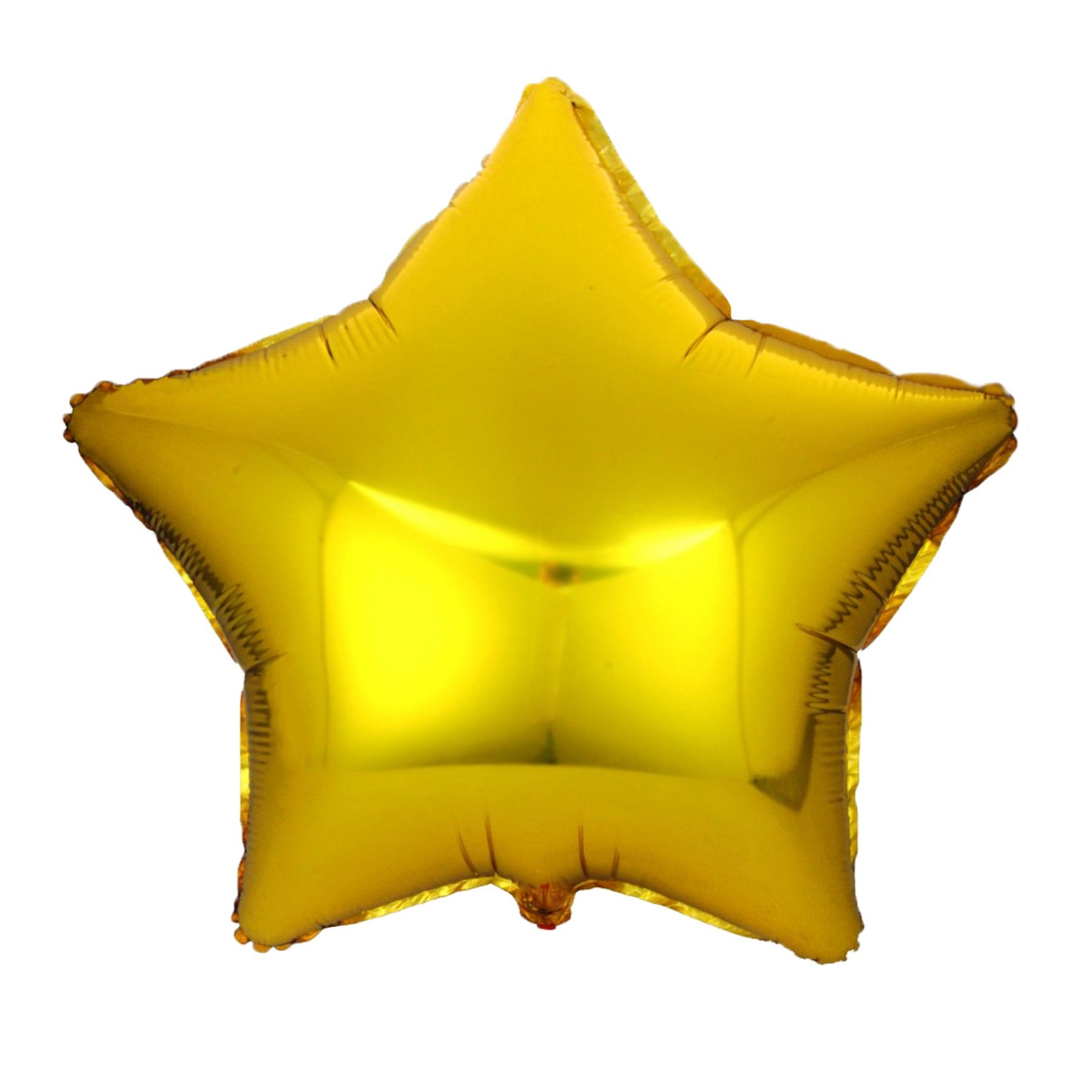 Folienballon Stern, gold, ca. 45 cm