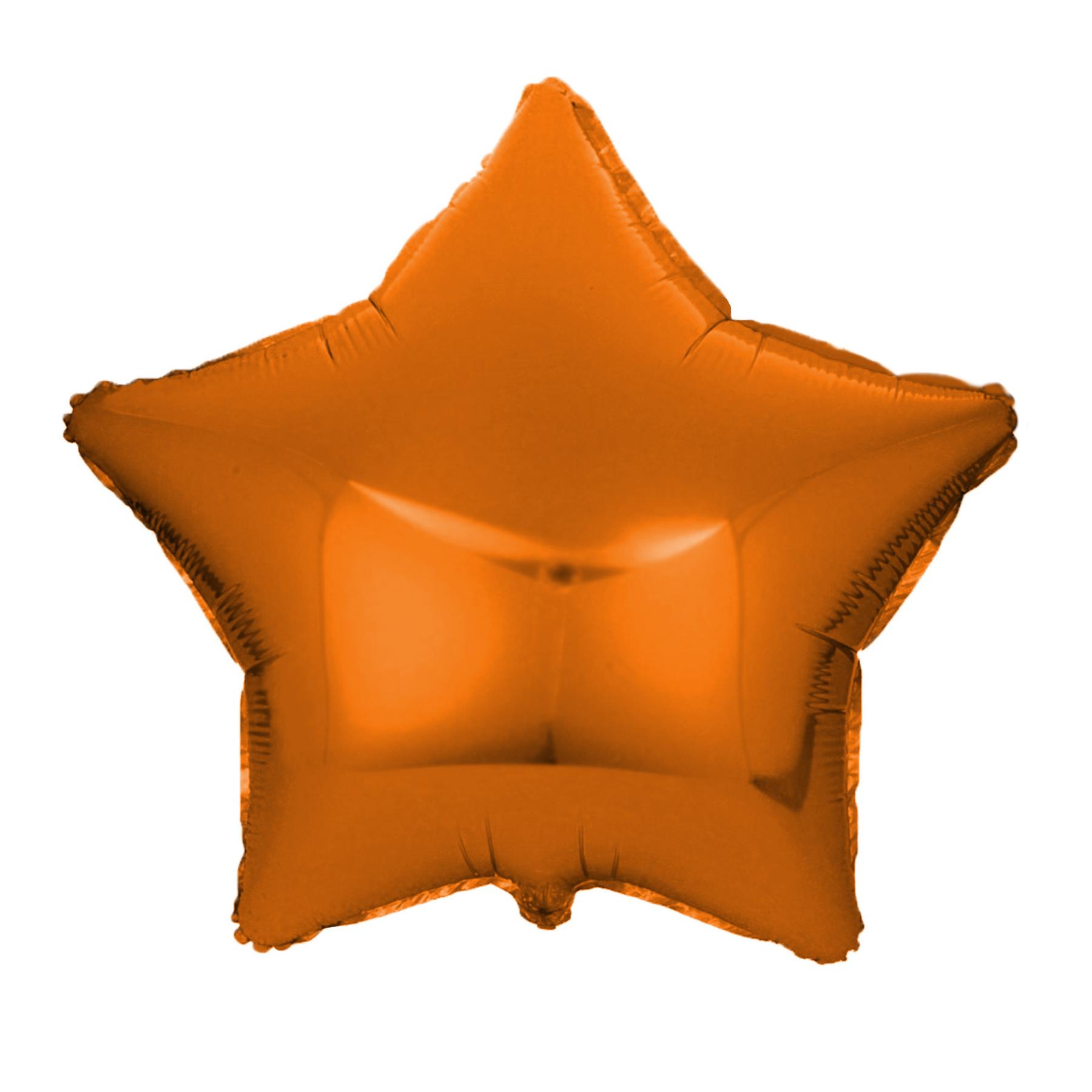 Folienballon Stern, orange / bronze, ca. 45 cm
