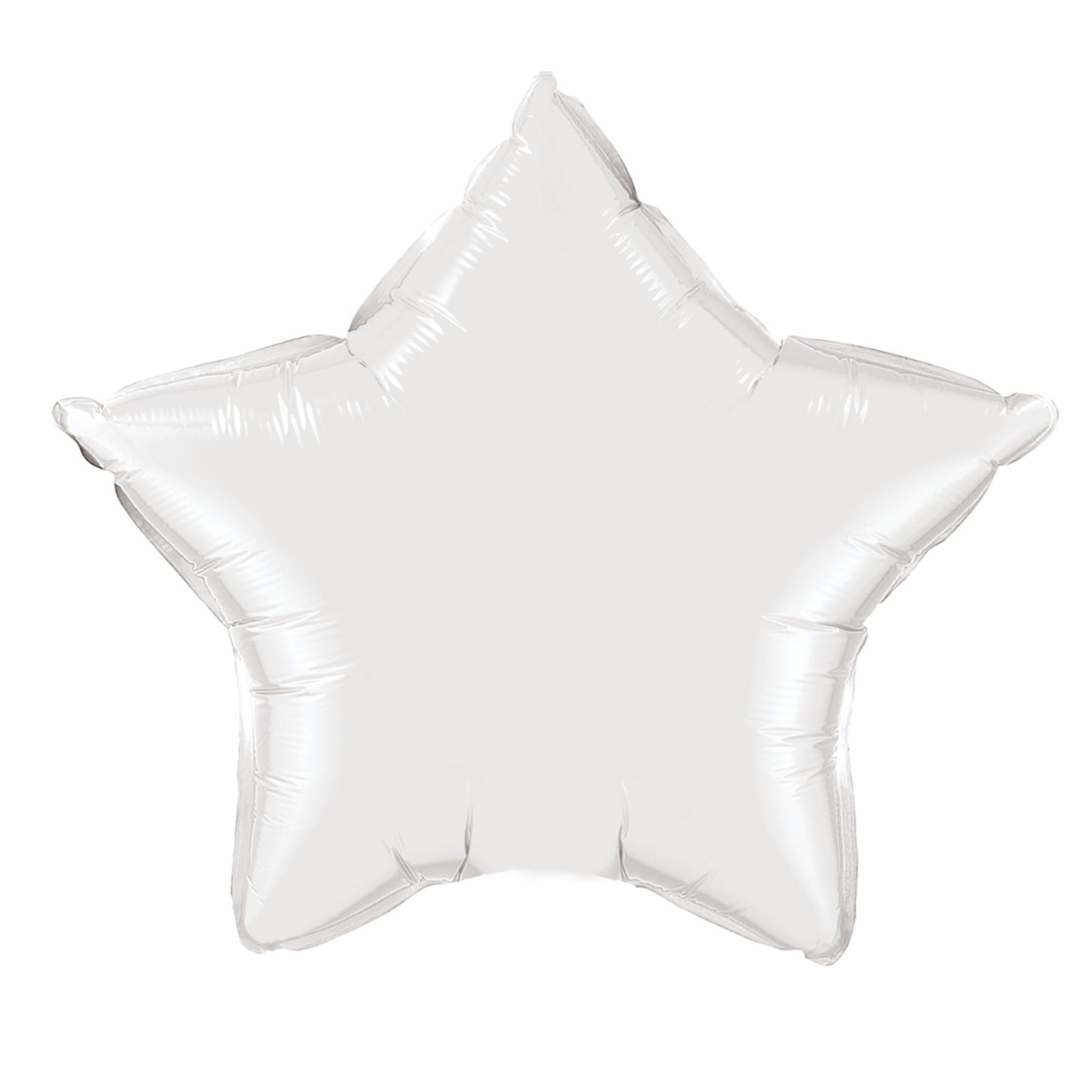 Folienballon Stern, weiß, ca. 45 cm