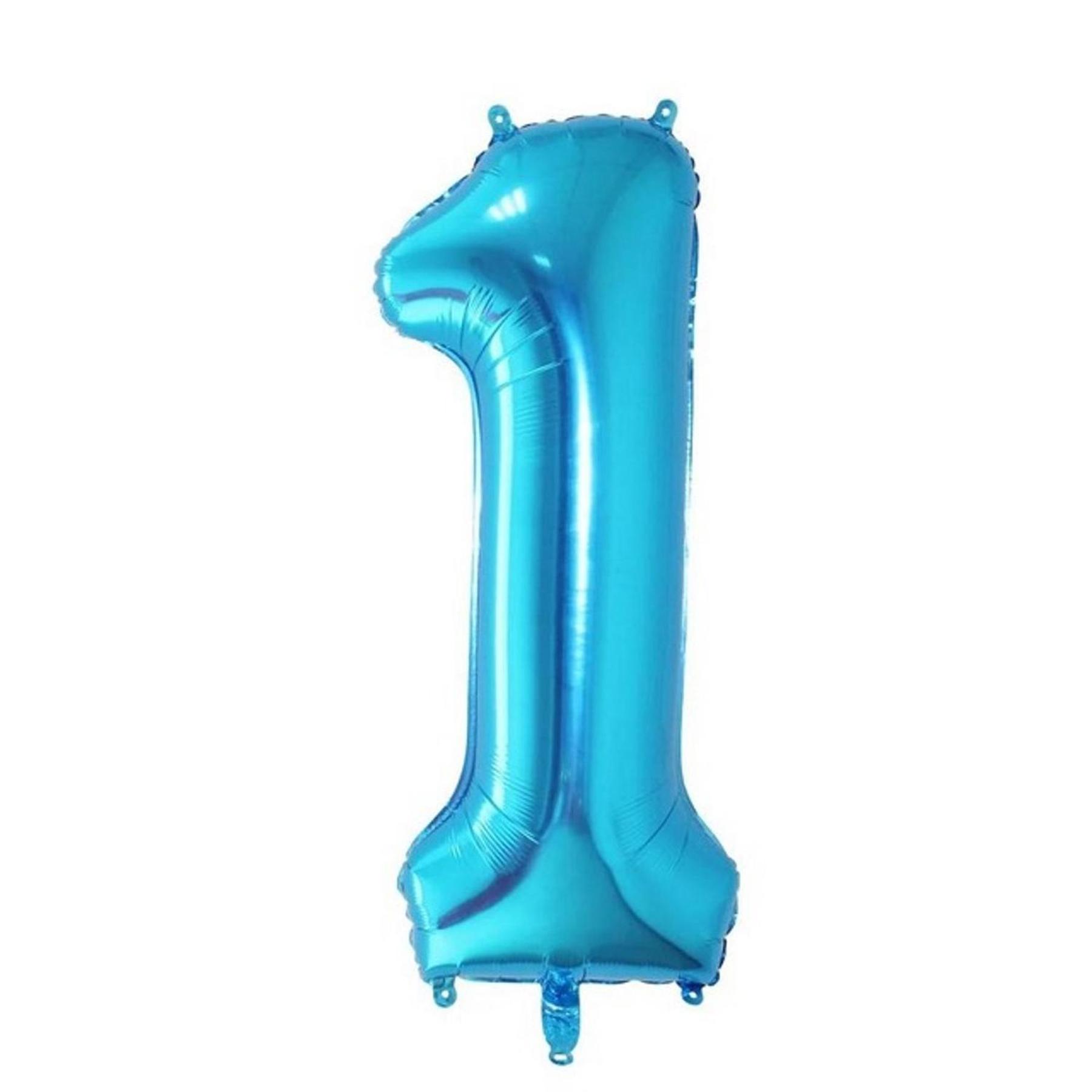 Folienballon - Blau/40inch - Zahl 1