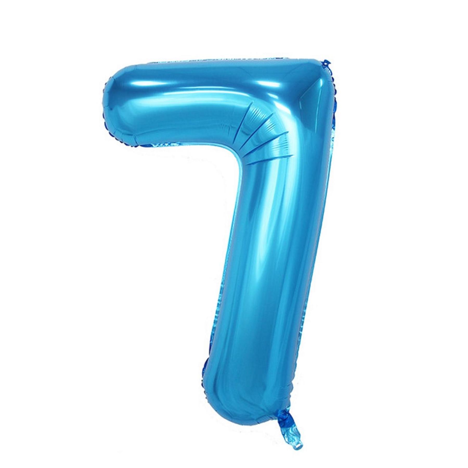 Folienballon - Blau/32inch - Zahl 7