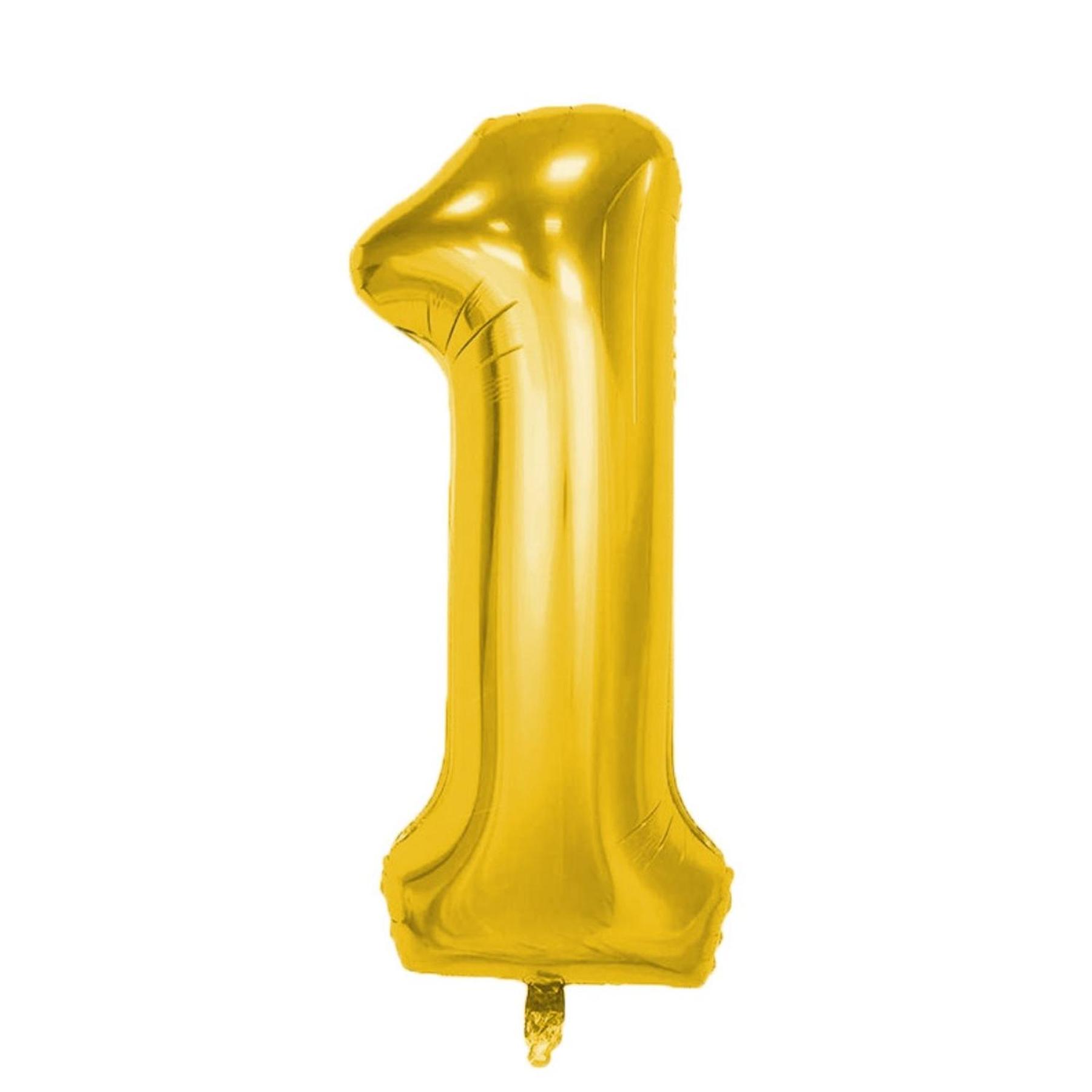 Folienballon - Gold/40inch - Zahl 1