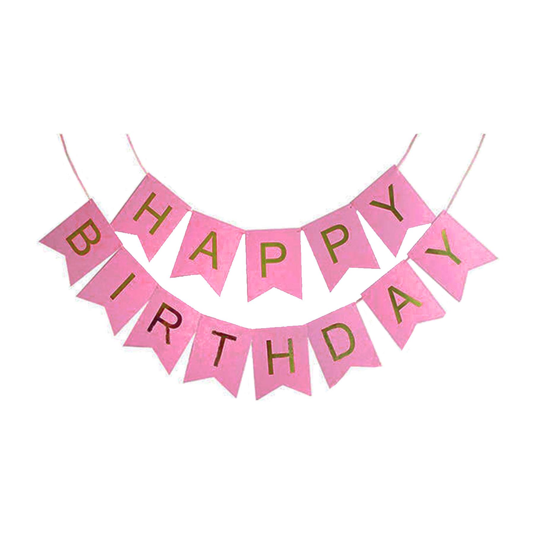 Girlande - Happy Birthday - Pink