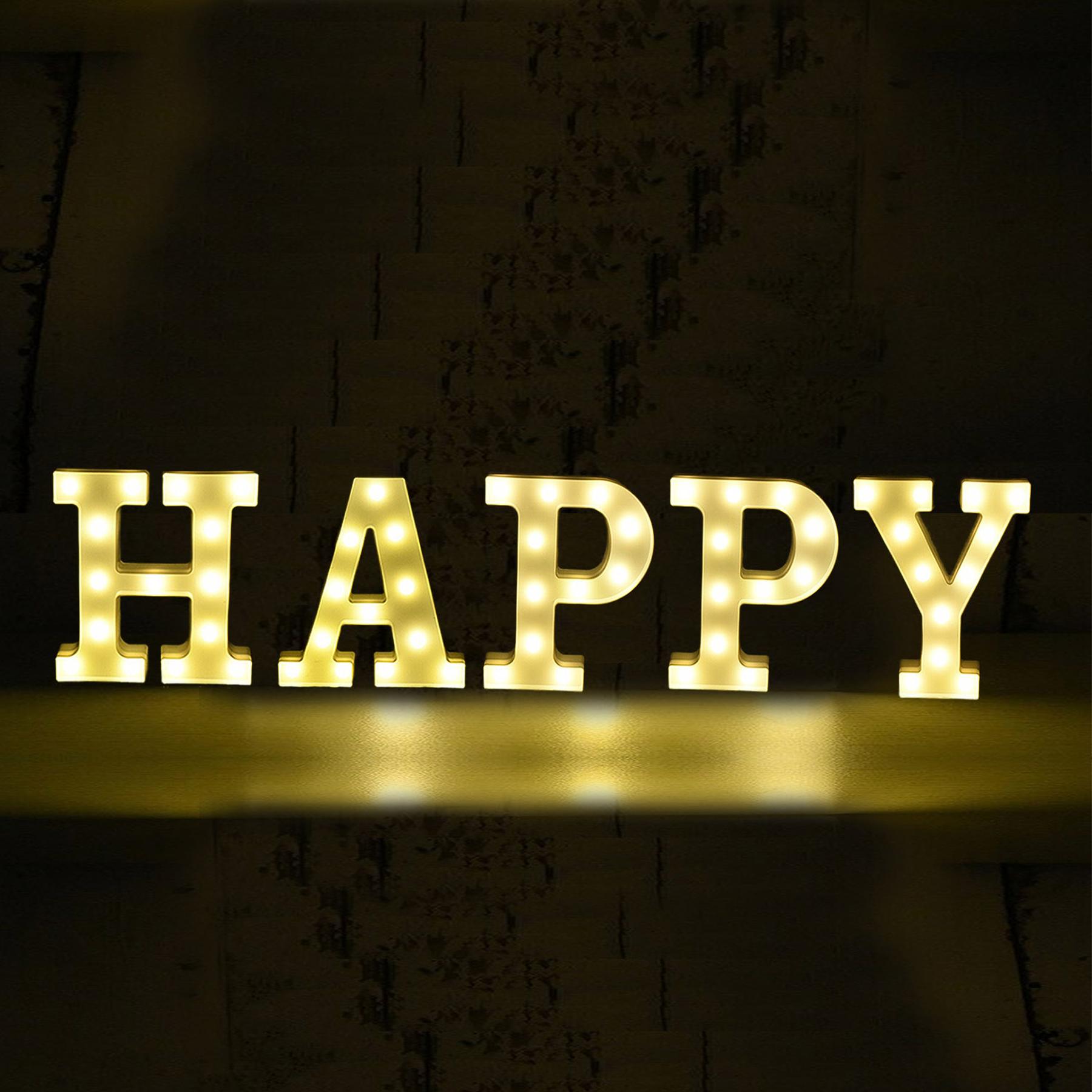 LED Buchstaben Set - Happy