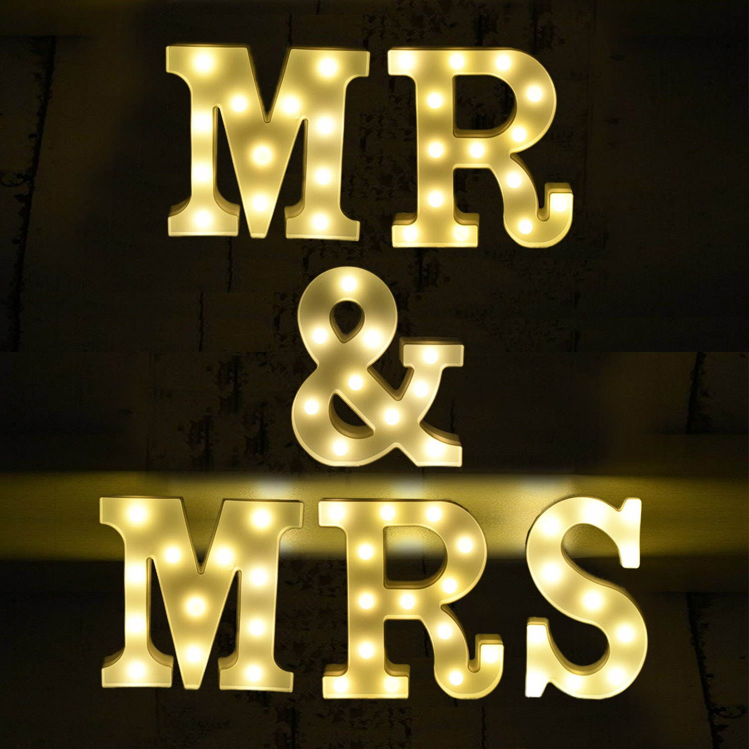 LED Buchstaben Set - Mr & Mrs