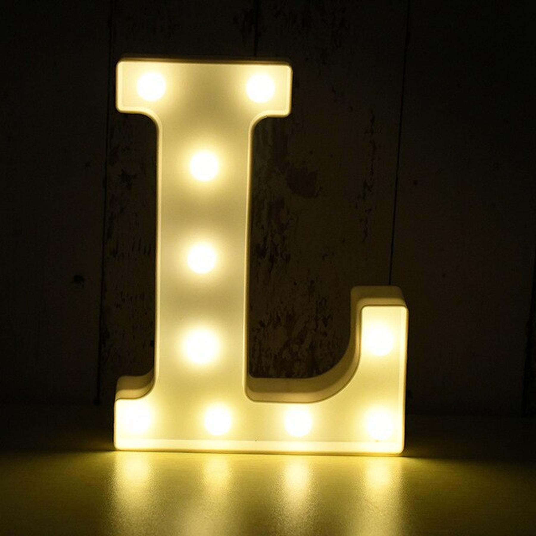 LED Buchstabe - Weiß - 22 cm - L