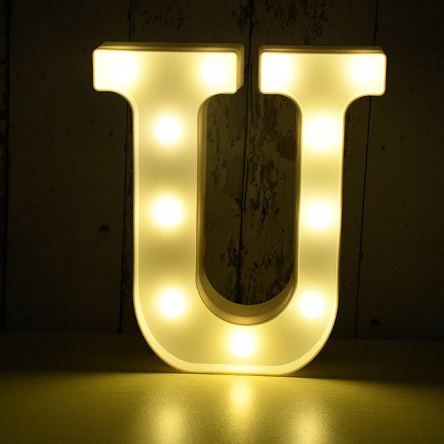 LED Buchstabe - Weiß - 22 cm - U