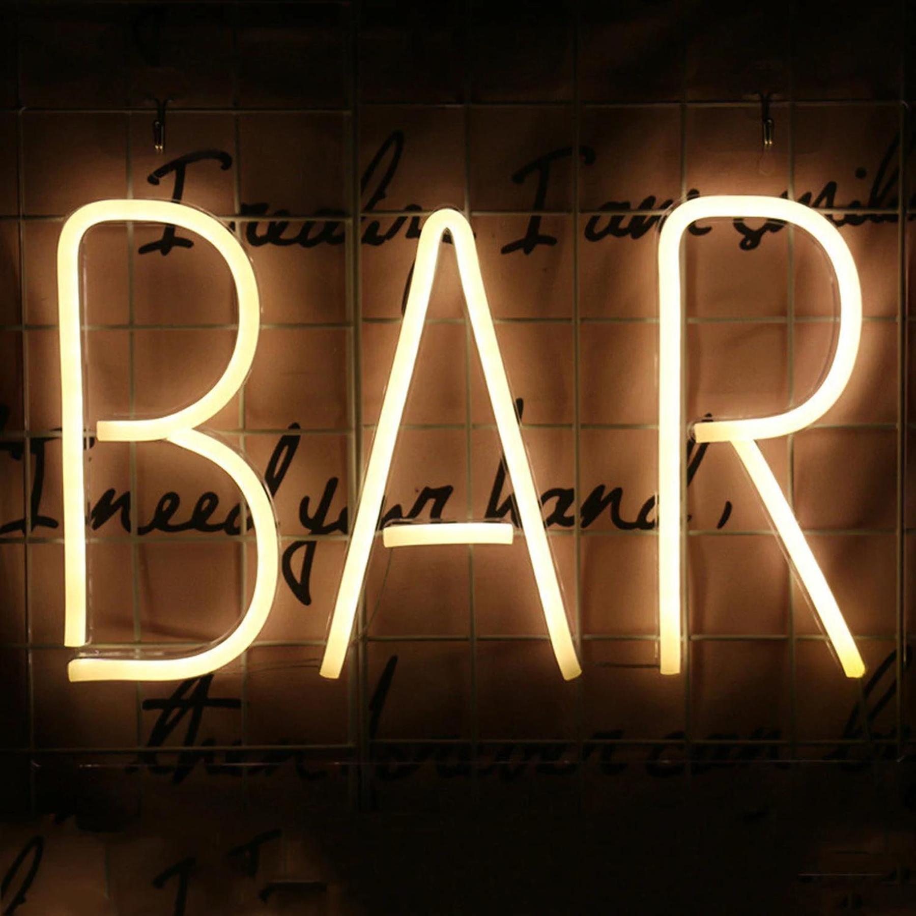 NEON LED Licht, dekorative Wand-Leuchte, Bar, ca. 40 x 30 x 2 cm