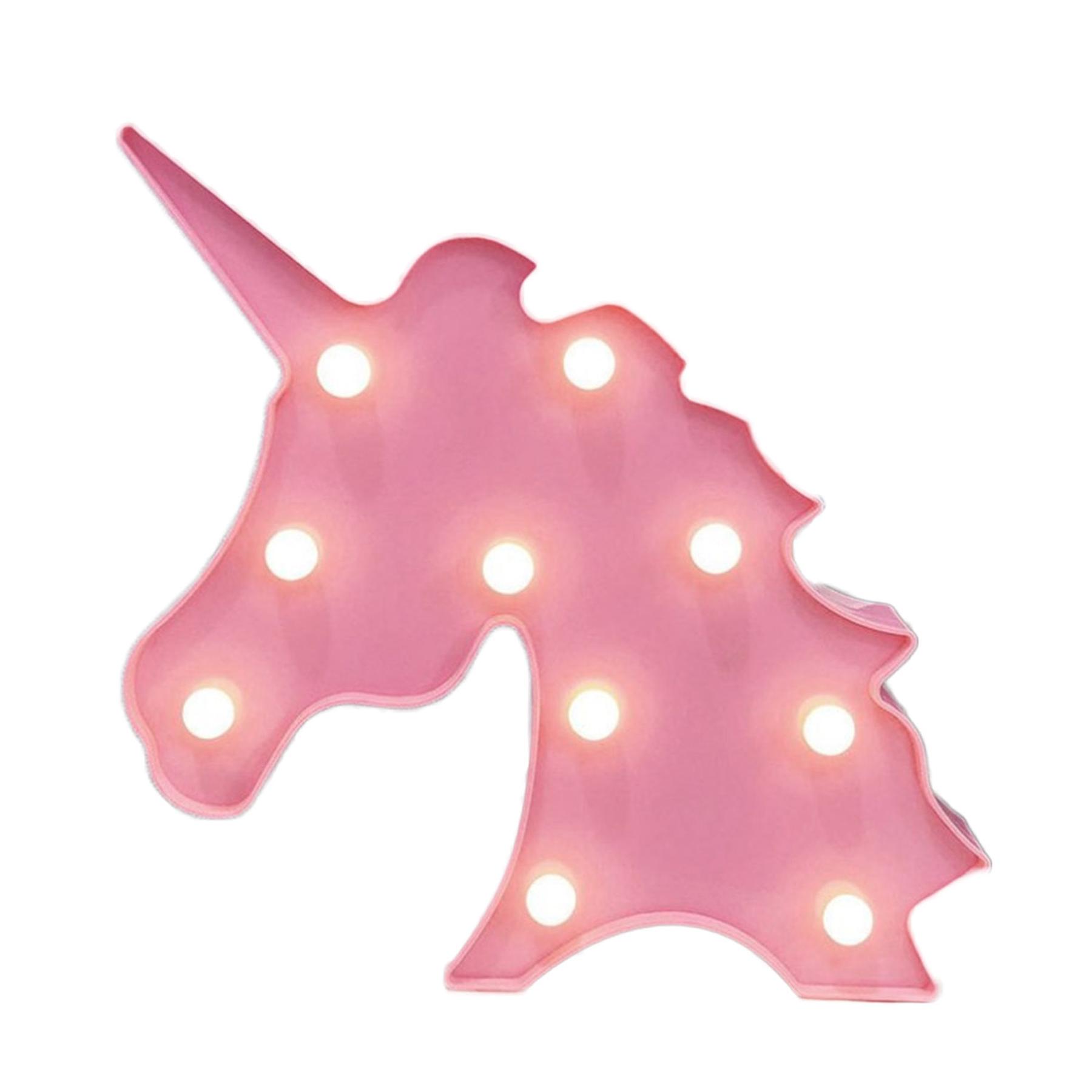 LED Leuchtschild, 3D Aufsteller Einhorn Unicorn, rosa