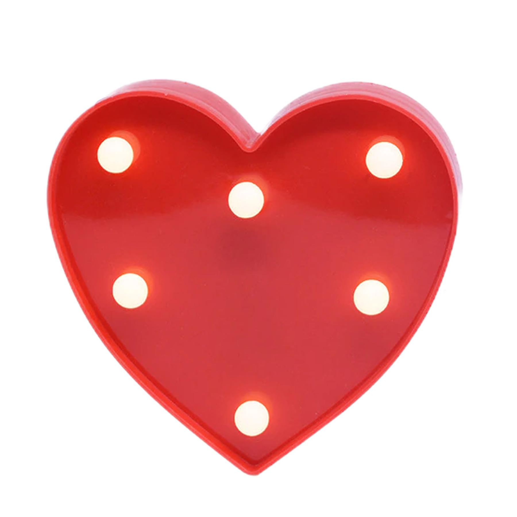 LED Leuchtschild, 3D Aufsteller Herz, rot