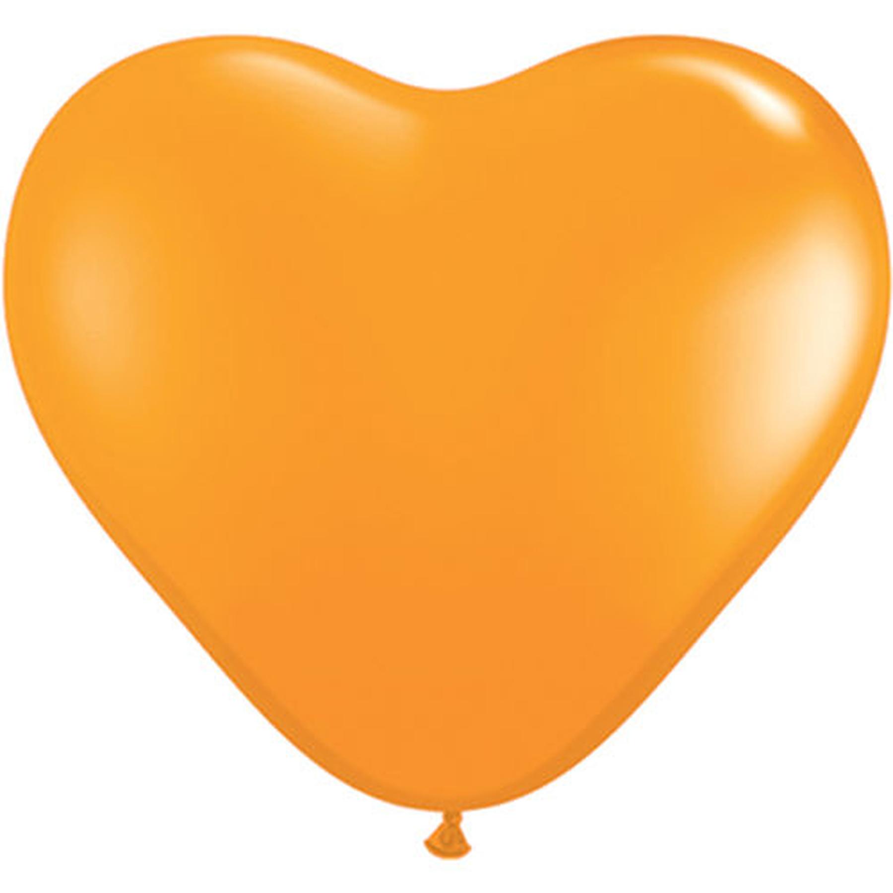 Latex Luftballon - 10inch - Herz - Orange - 10er Set