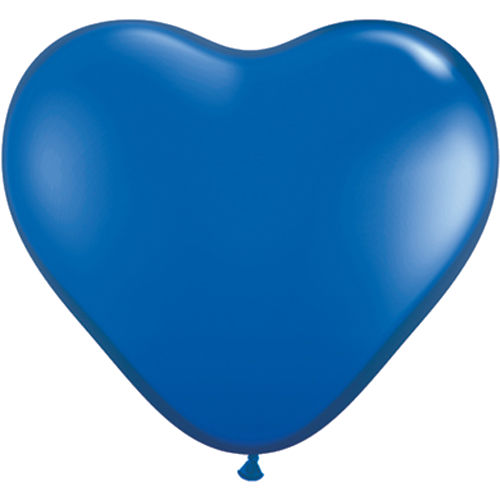 Latex Luftballon - 10inch - Herz - Blau - 10er Set