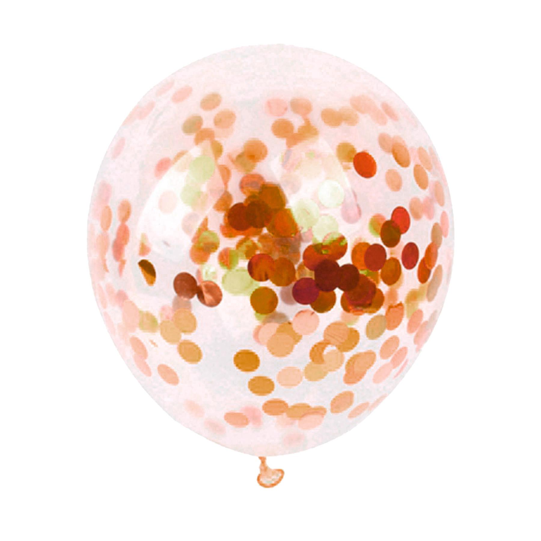 Konfetti Ballons Rosegold, ca. 30 cm