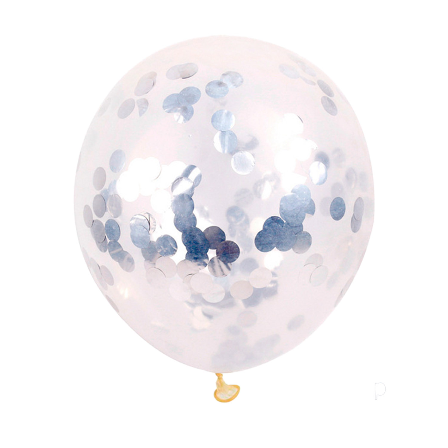 5x Folienballon - Konfetti/12inch - Silber (5er Set)
