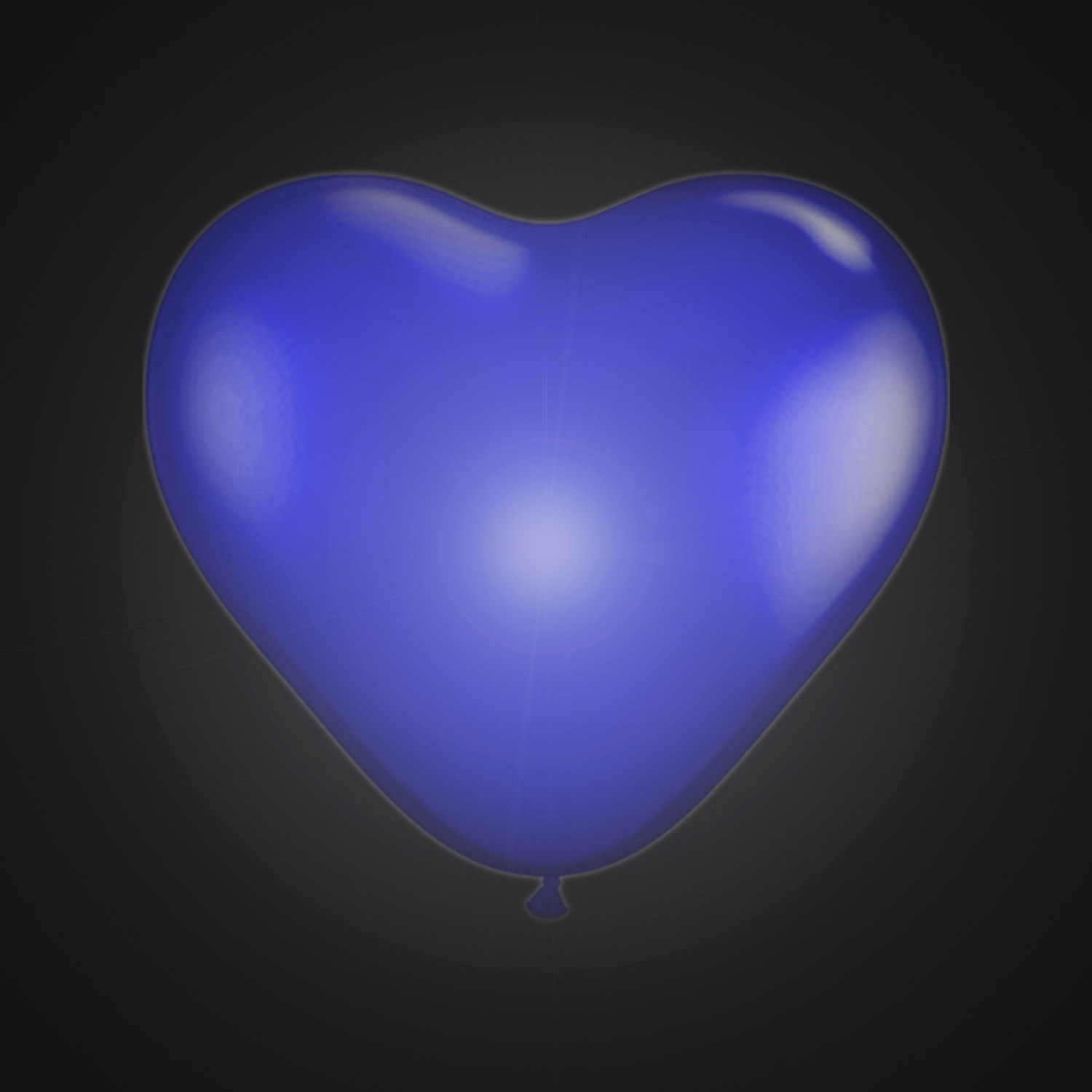 25 Herzballons mit LED, 30 cm, Blau