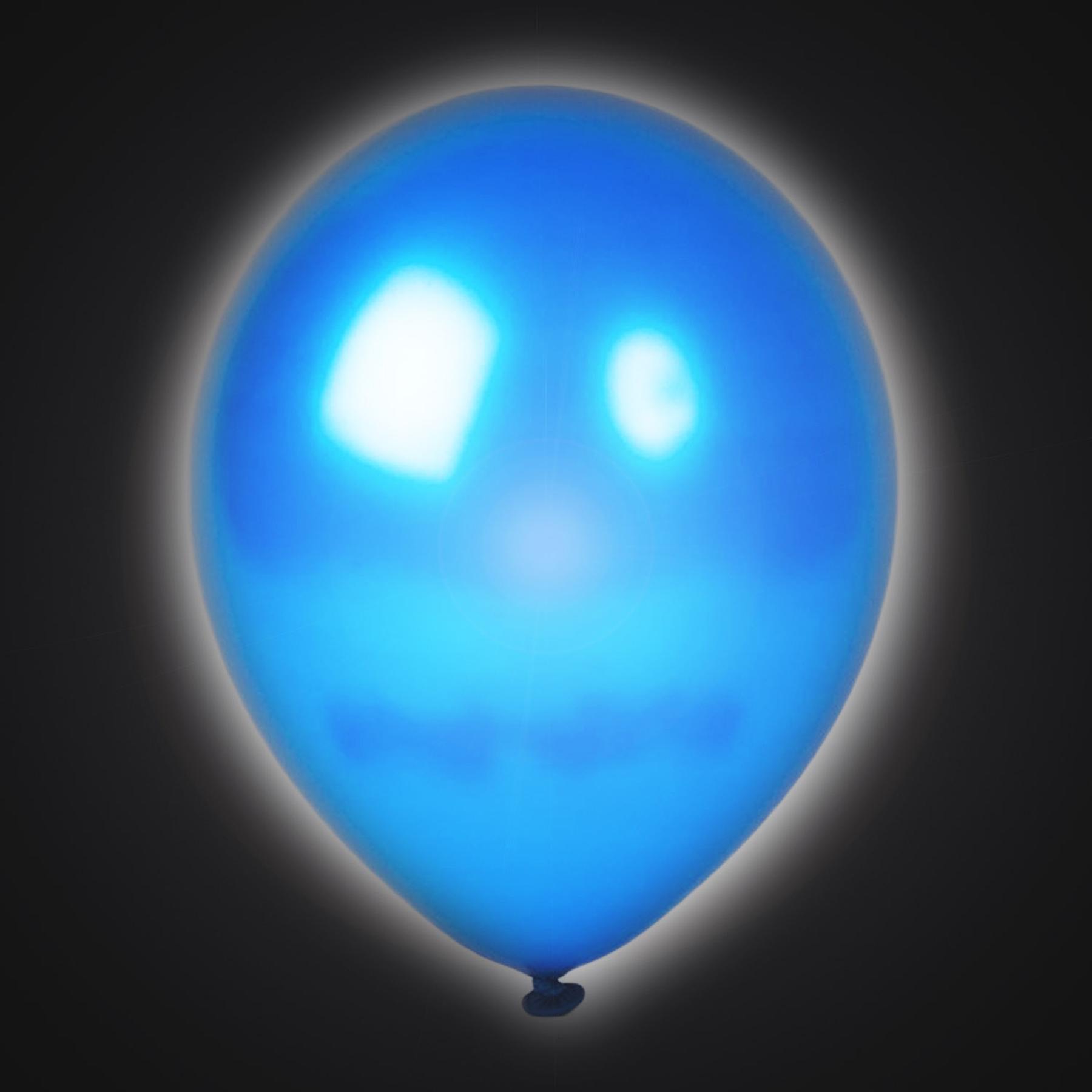 50 Luftballons mit LED, 30 cm, Blau