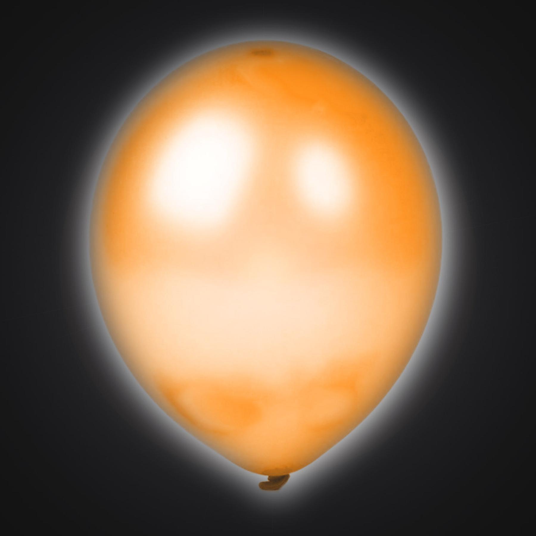 25 Luftballons mit LED, 30 cm, Orange