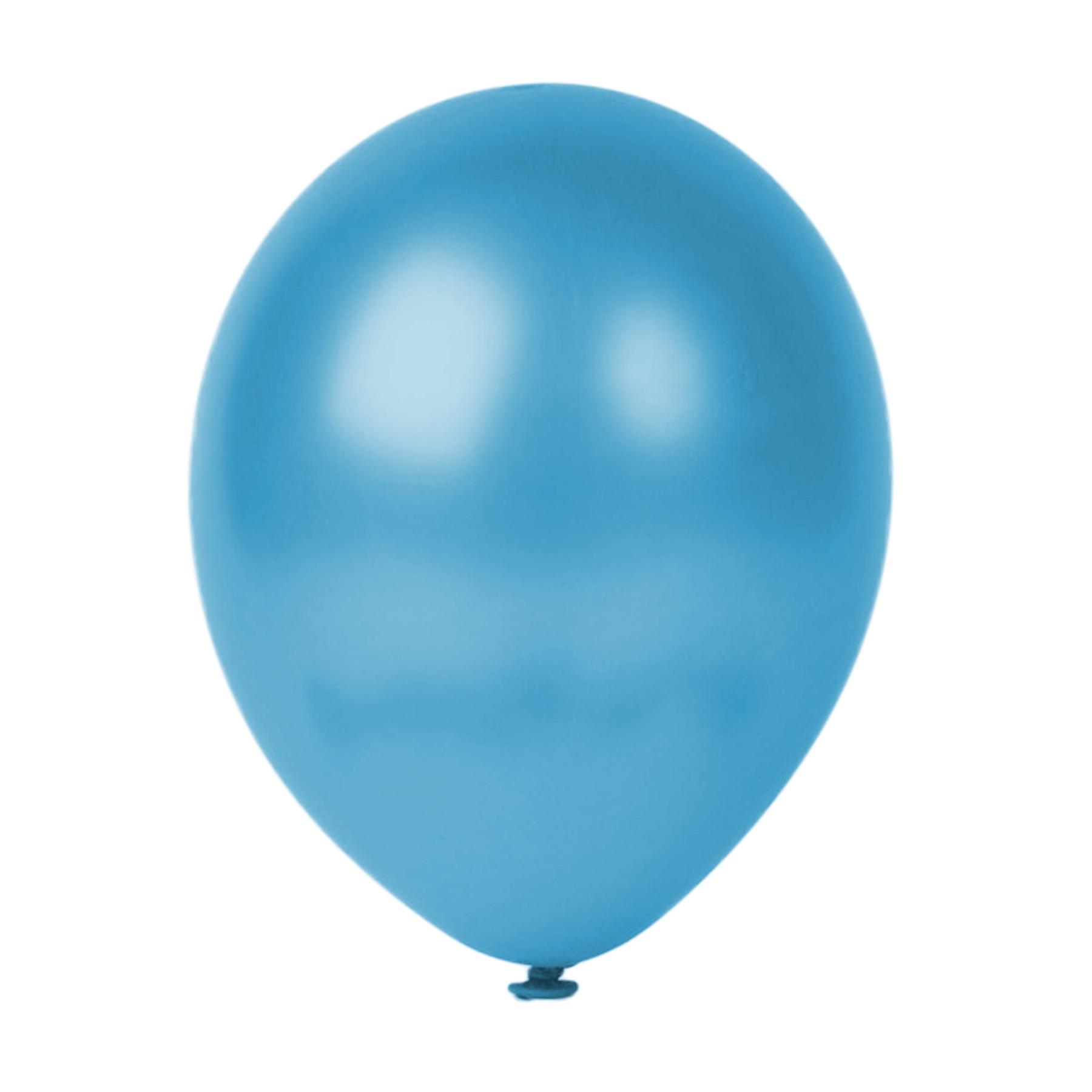 50er SET - Latex Luftballon - 12inch - Hellblau - Metallic (glänzend)