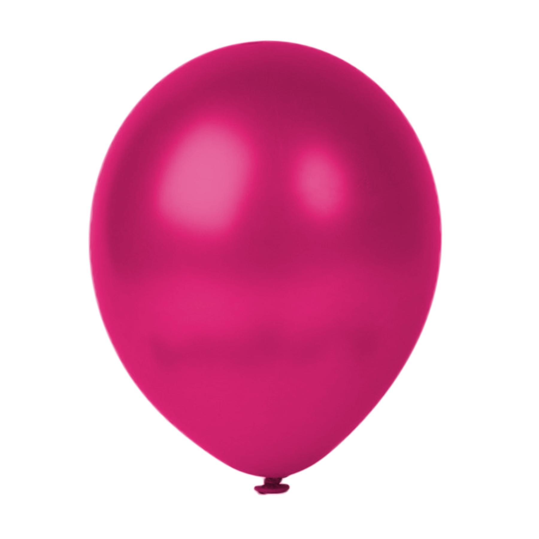 100er SET - Latex Luftballon - 12inch - Pink - Metallic (glänzend)
