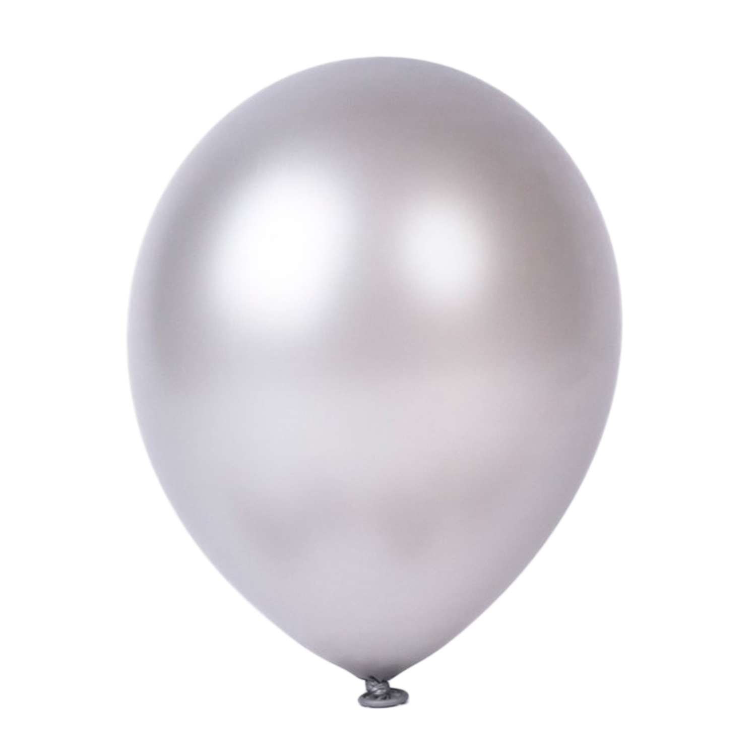 50er SET - Latex Luftballon - 12inch - Silber - Metallic (glänzend)