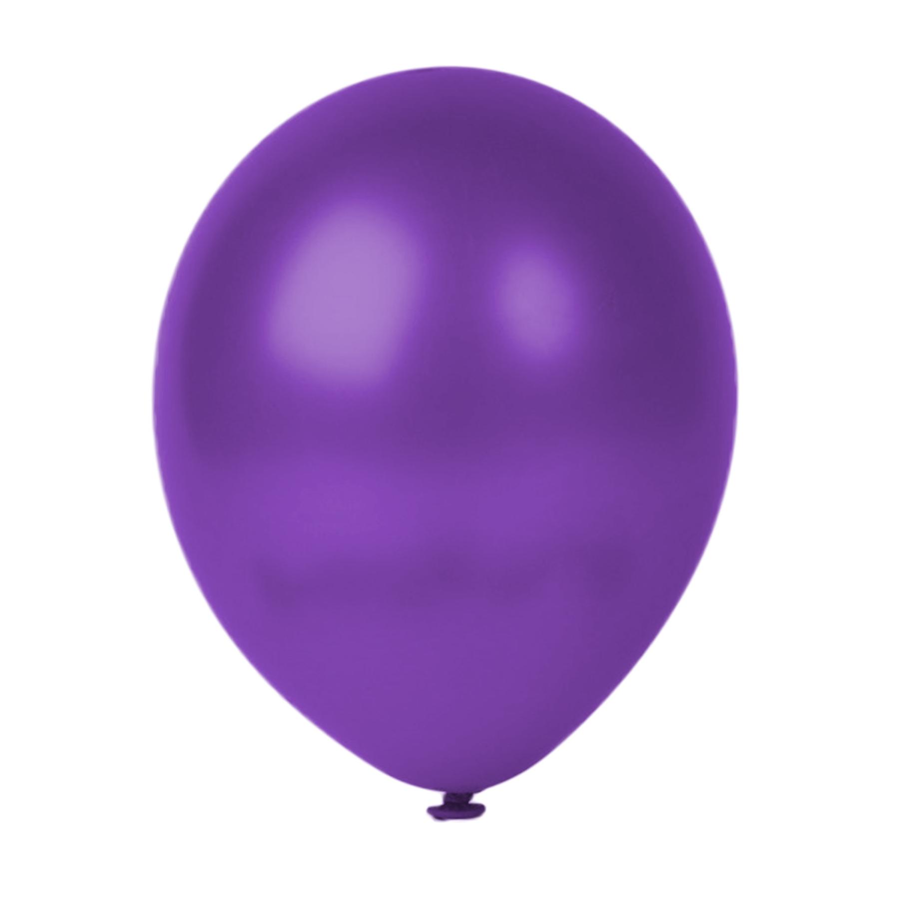 100er SET - Latex Luftballon - 12inch - Violett - Metallic (glänzend)