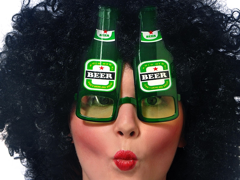 Partybrille - Bierflaschen
