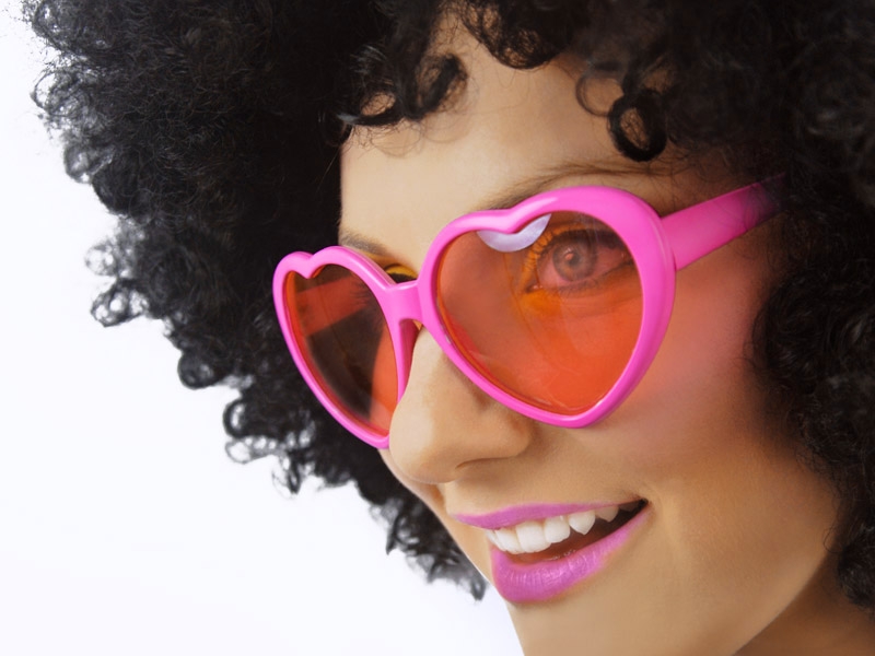 Partybrille - Herz - pink
